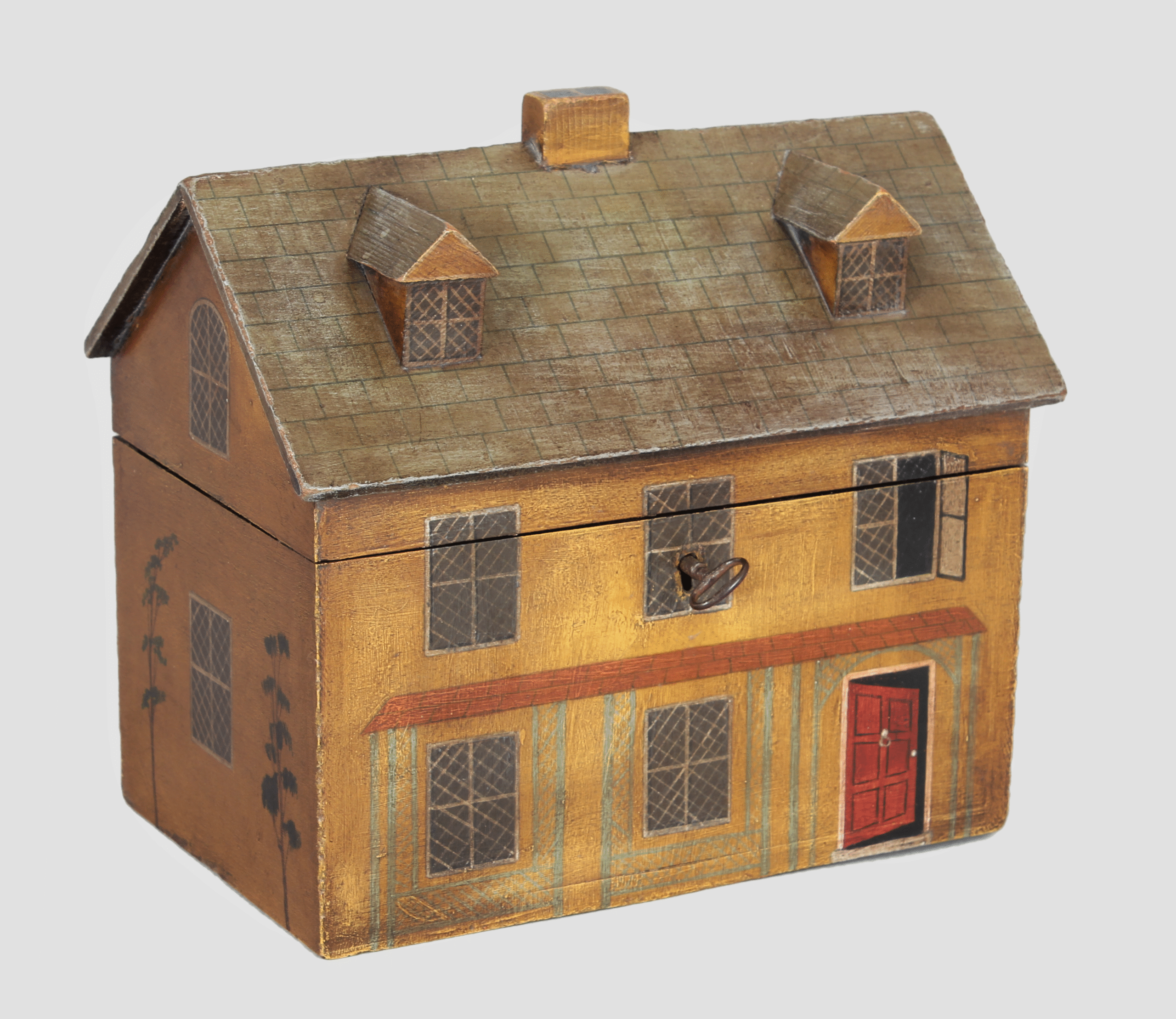 A charming 19th century ‘house’ tea caddy