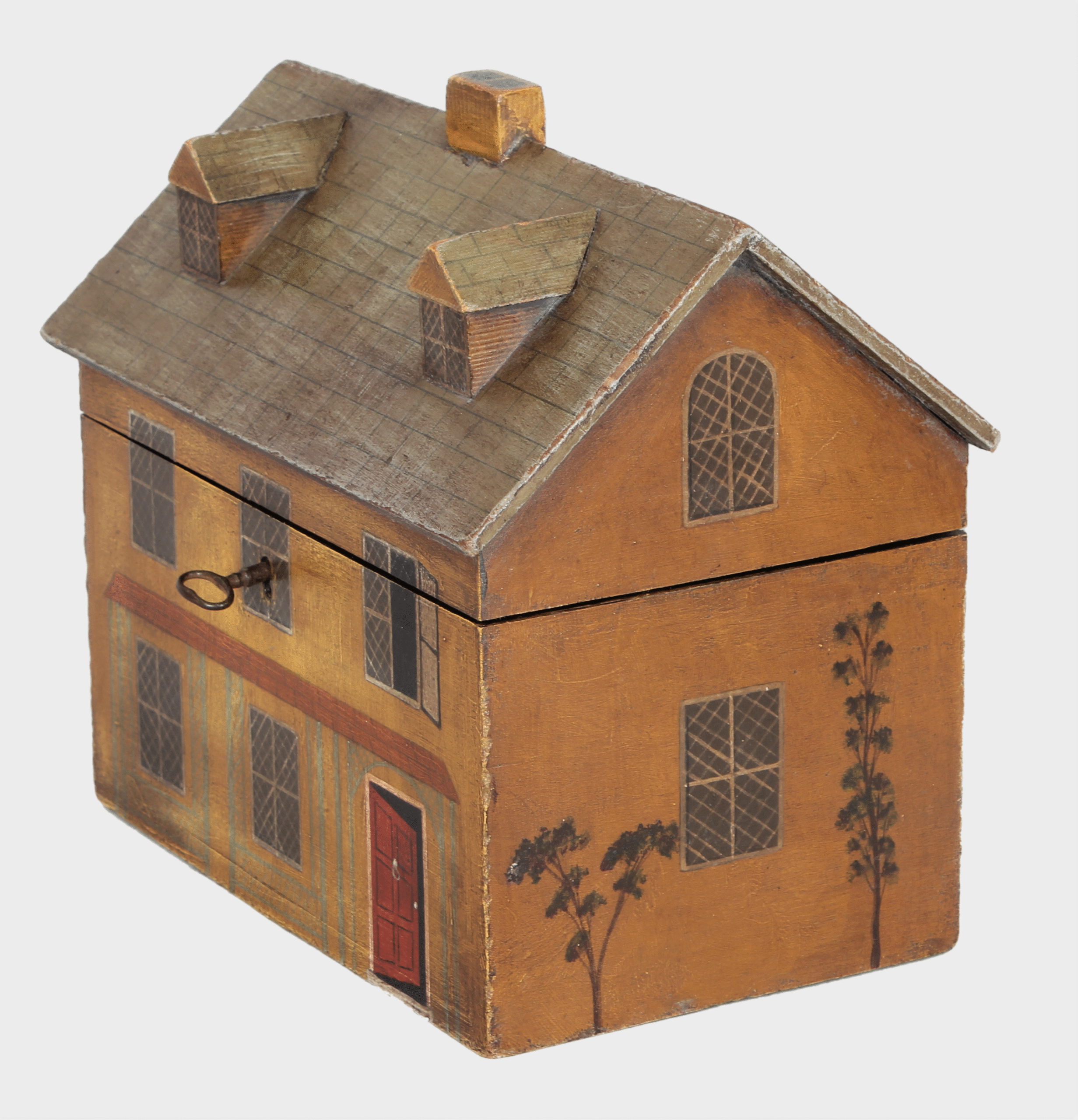 A charming 19th century ‘house’ tea caddy