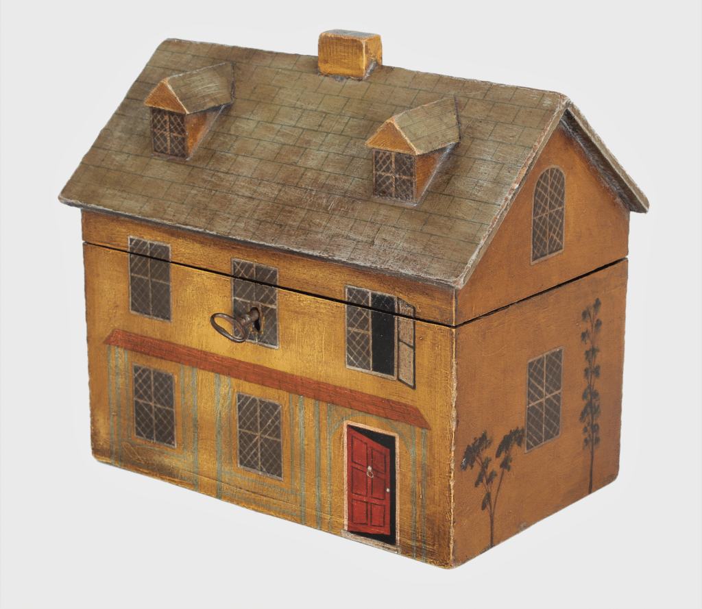 A charming 19th century ‘house’ tea caddy