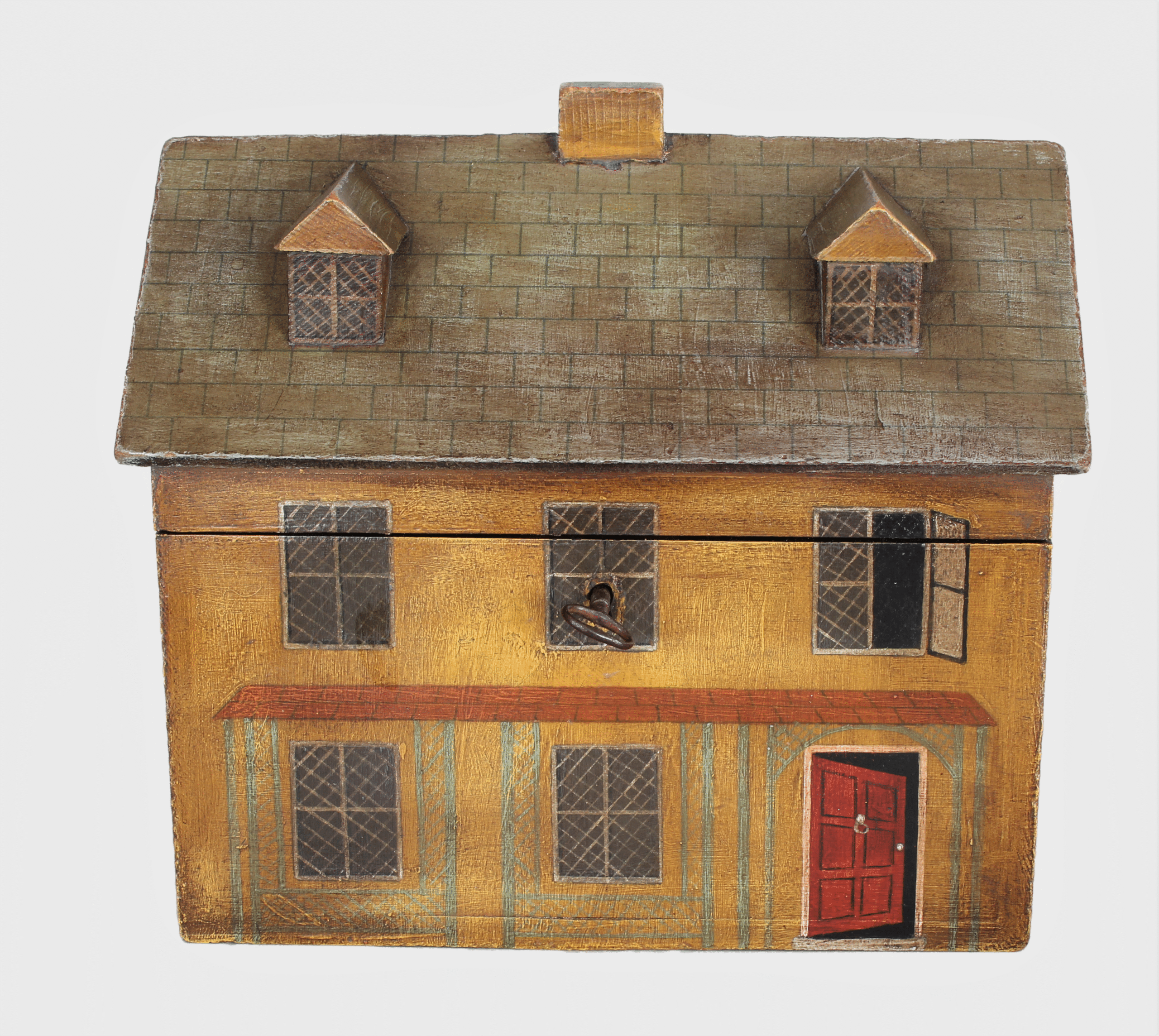 A charming 19th century ‘house’ tea caddy