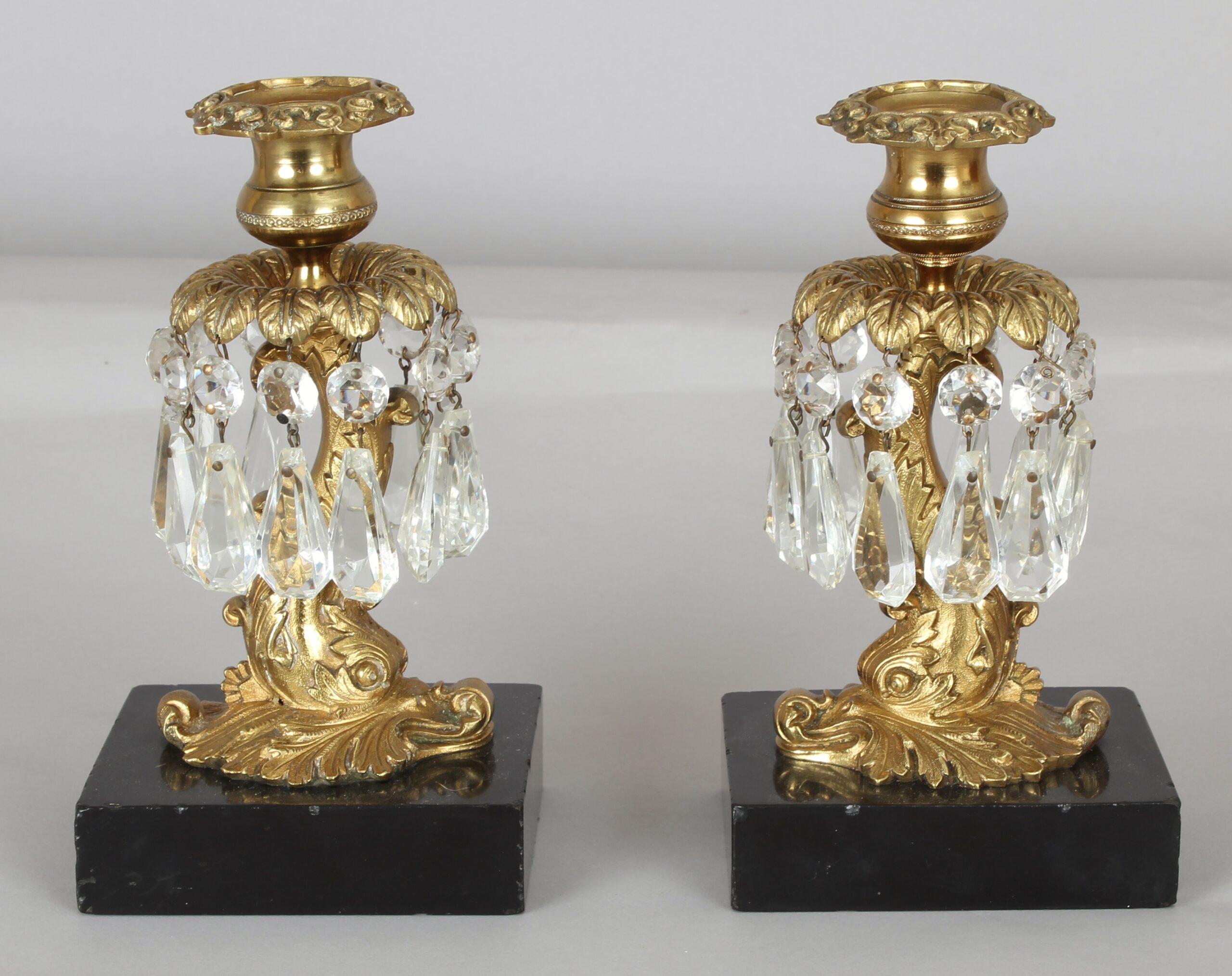 Pair of fine George IV period ormolu lights