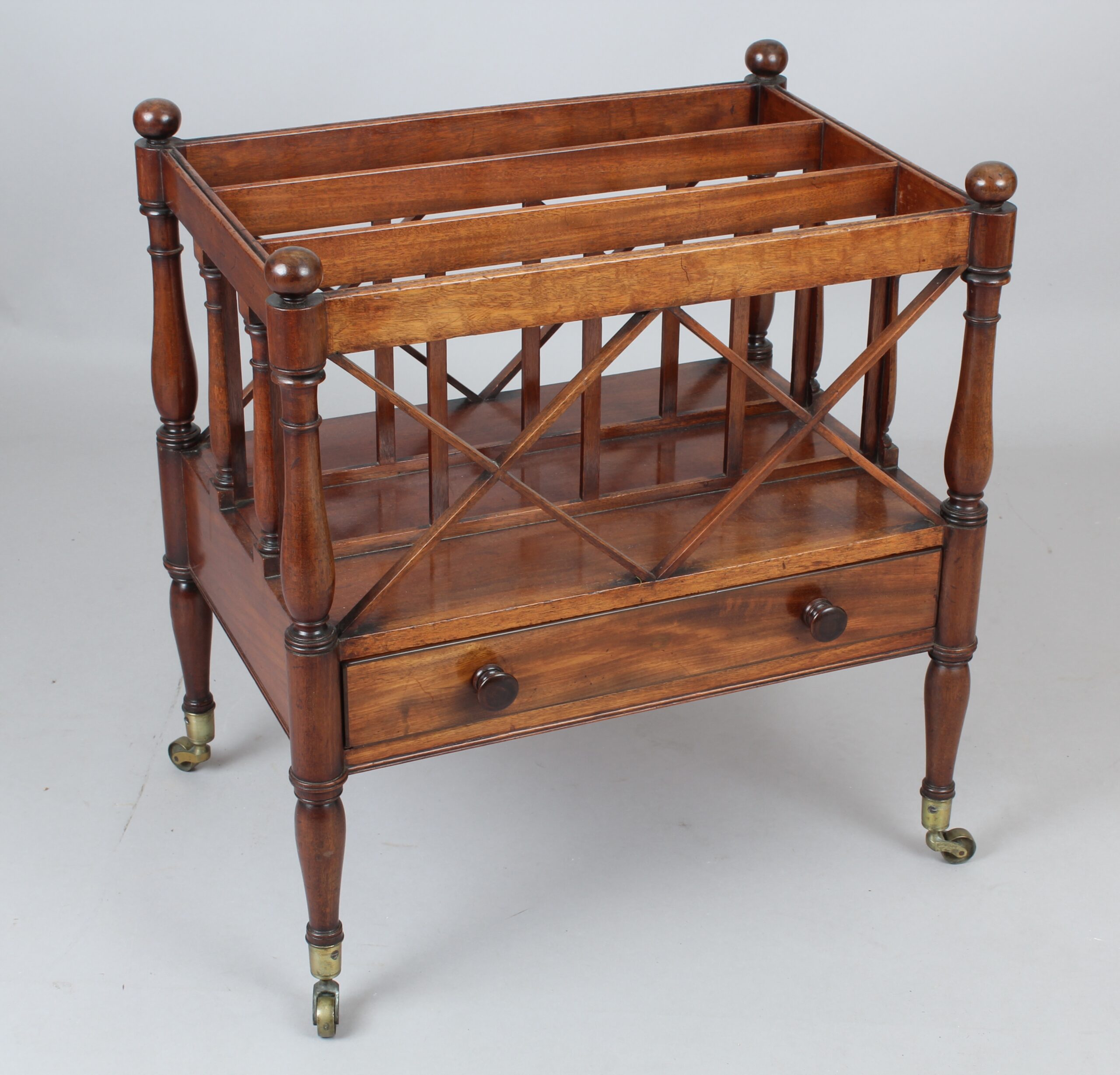 Early 19th century mahogany Canterbury