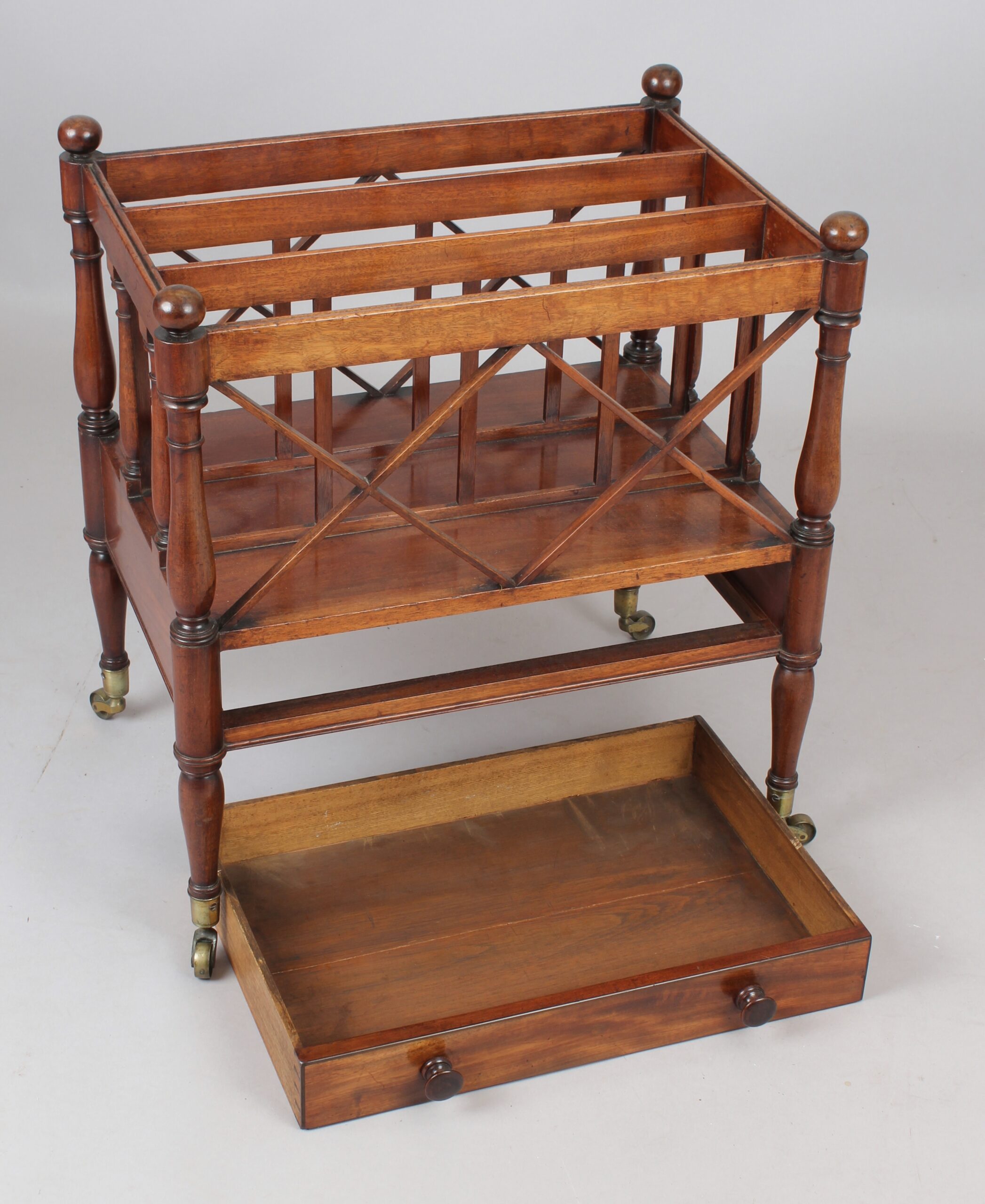 Early 19th century mahogany Canterbury