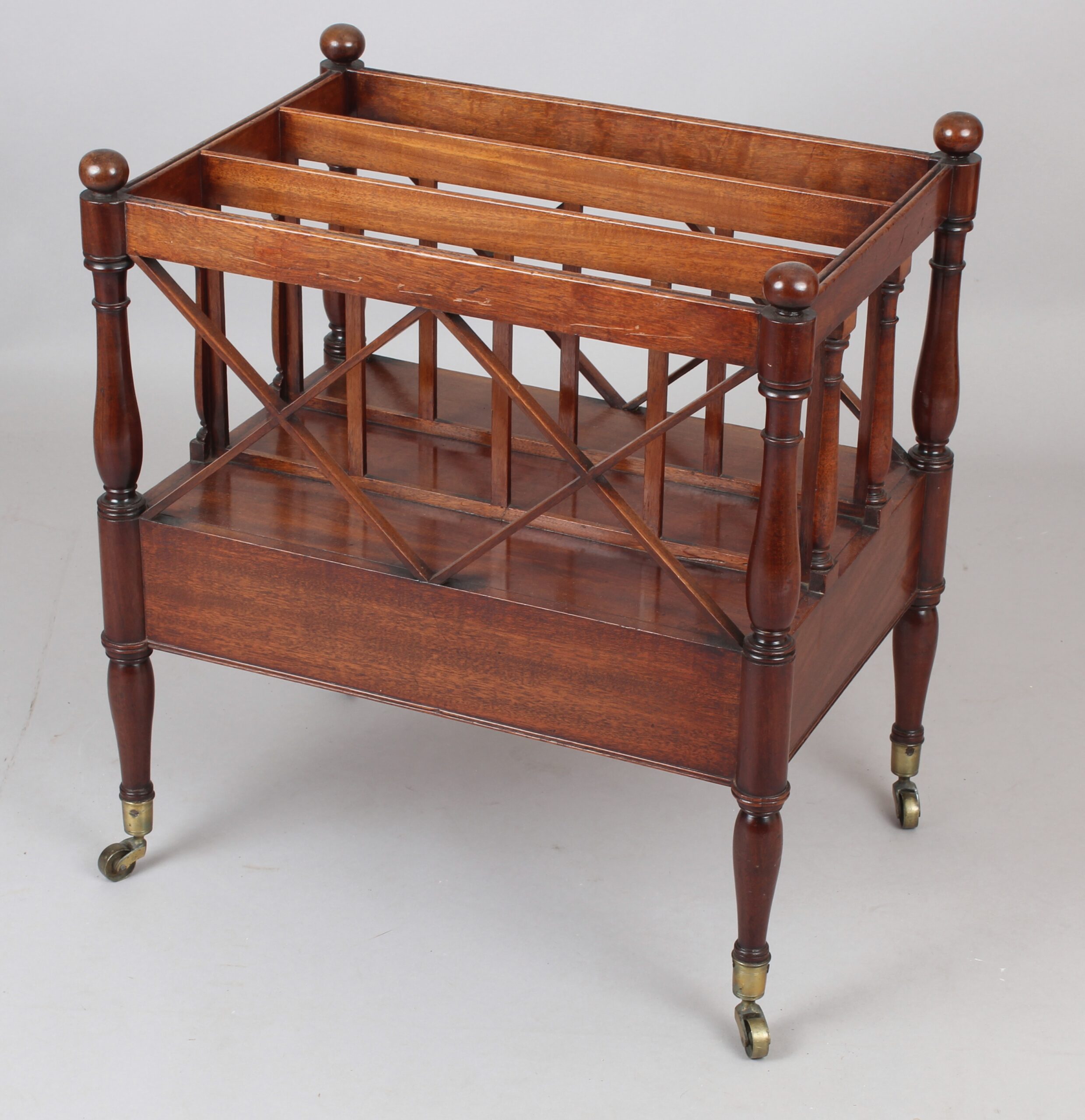 Early 19th century mahogany Canterbury
