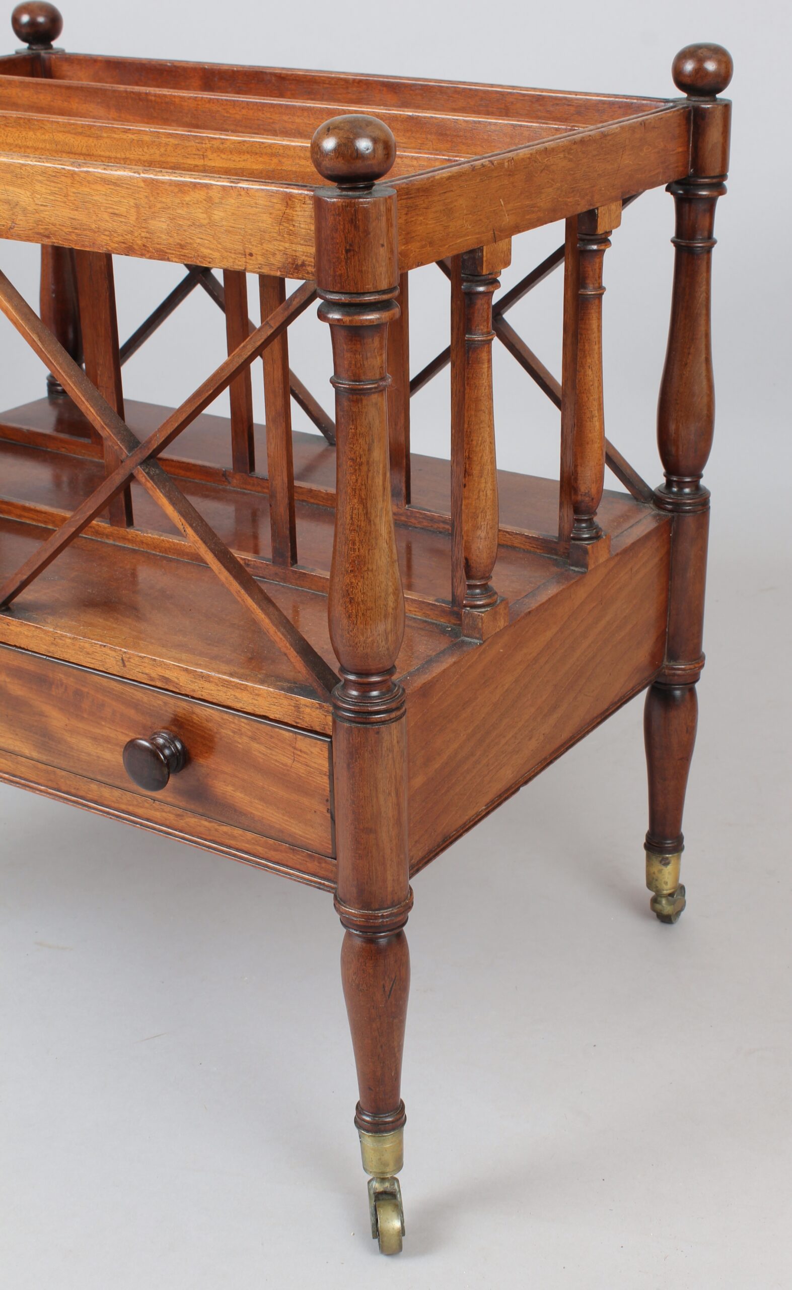 Early 19th century mahogany Canterbury