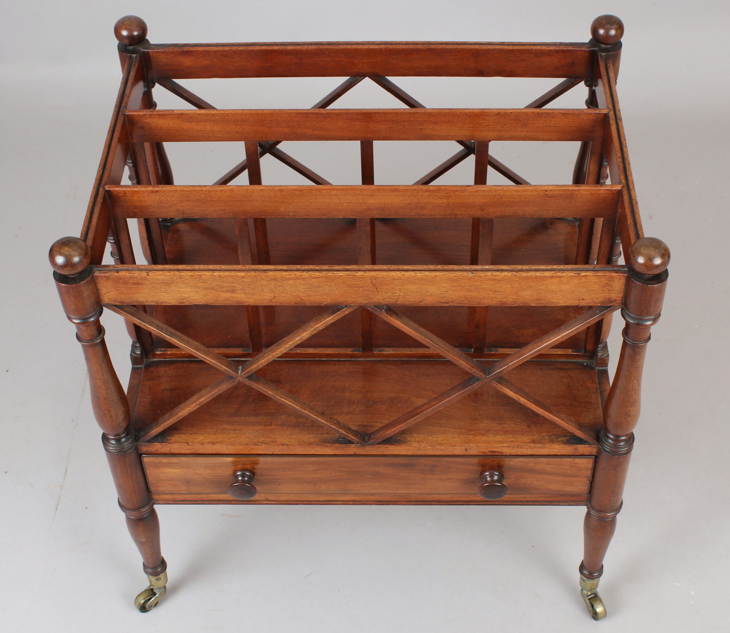 Early 19th century mahogany Canterbury