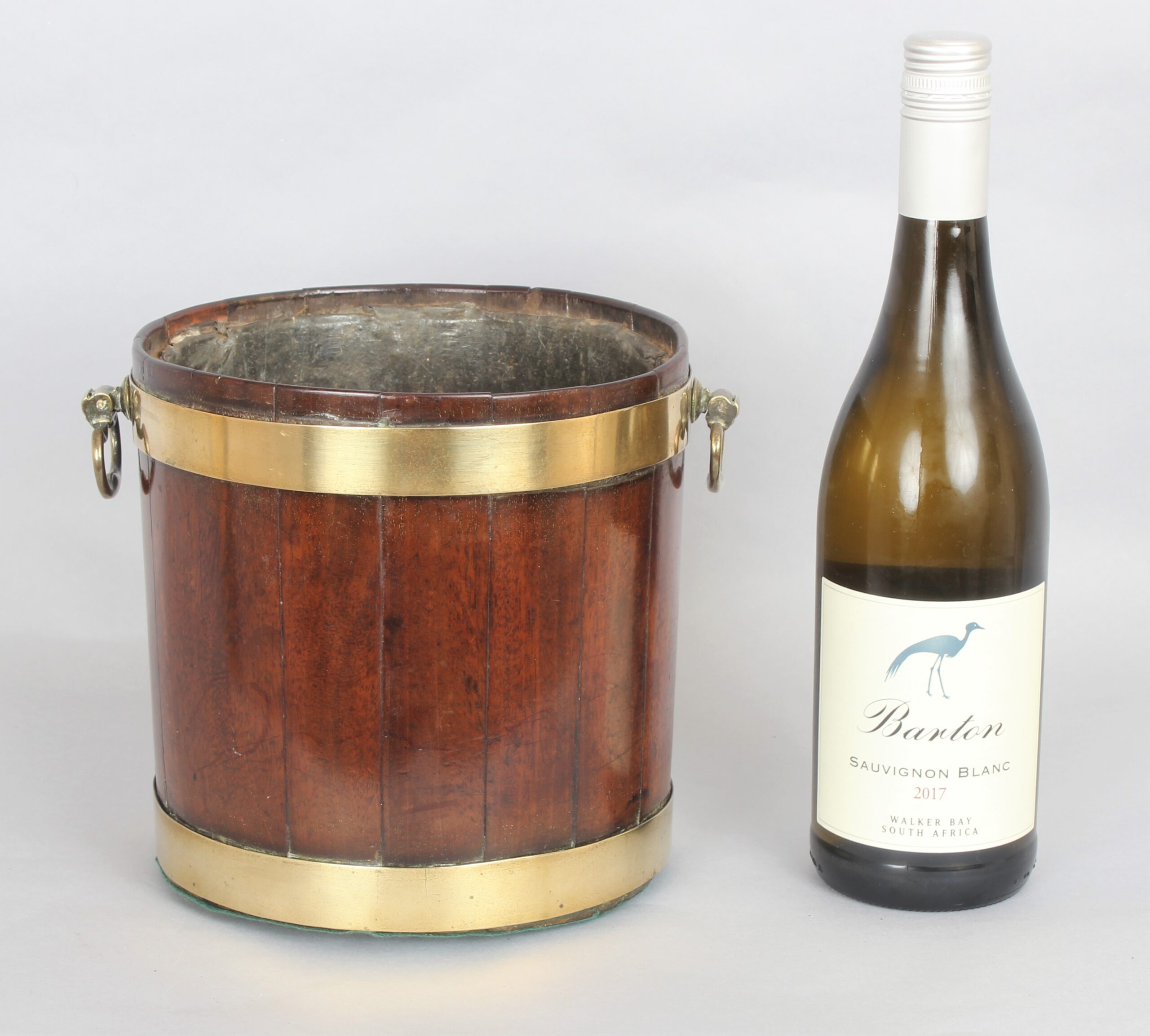 George III period small mahogany and brass banded tub