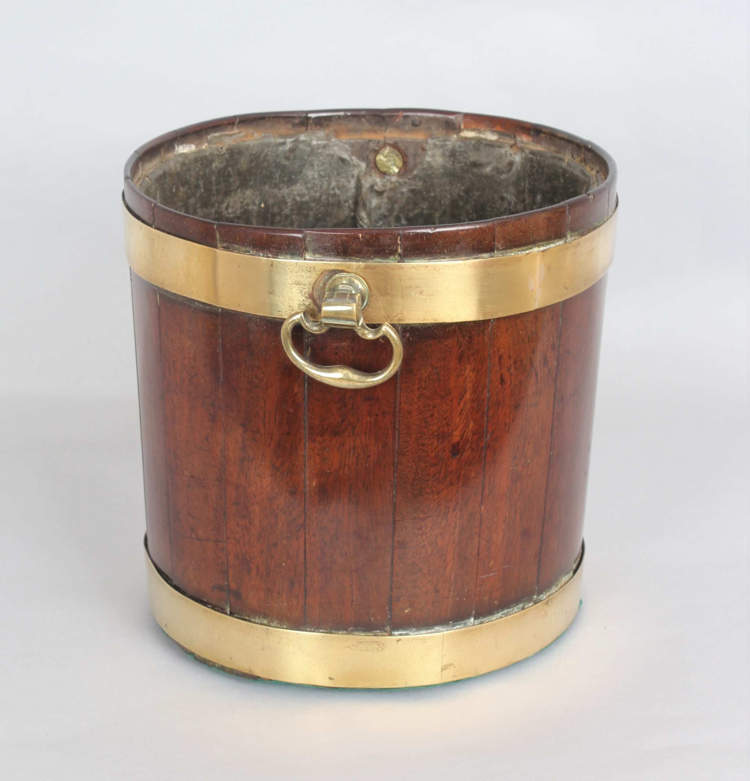 George III period small mahogany and brass banded tub