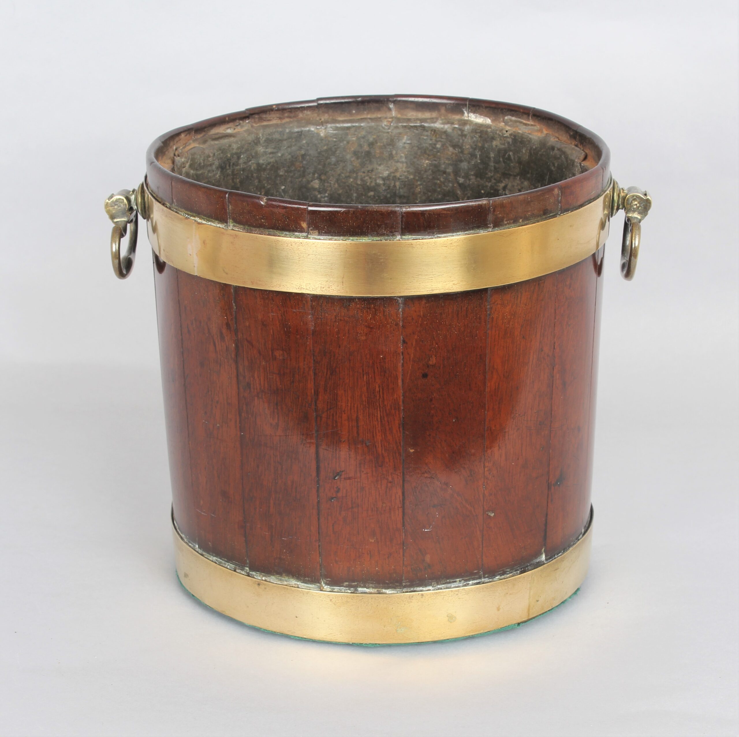 George III period small mahogany and brass banded tub