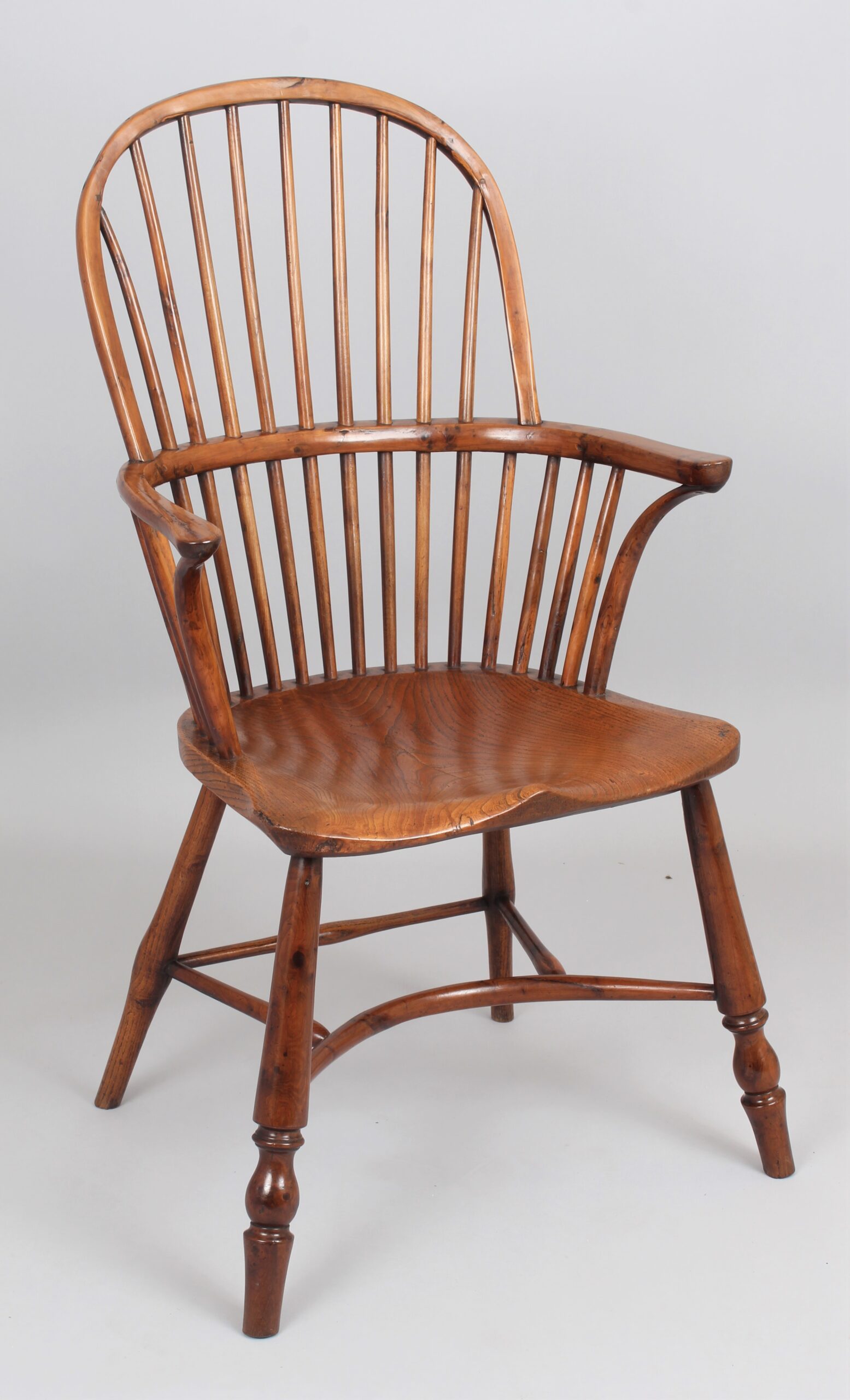 Yew wood stick back chair
