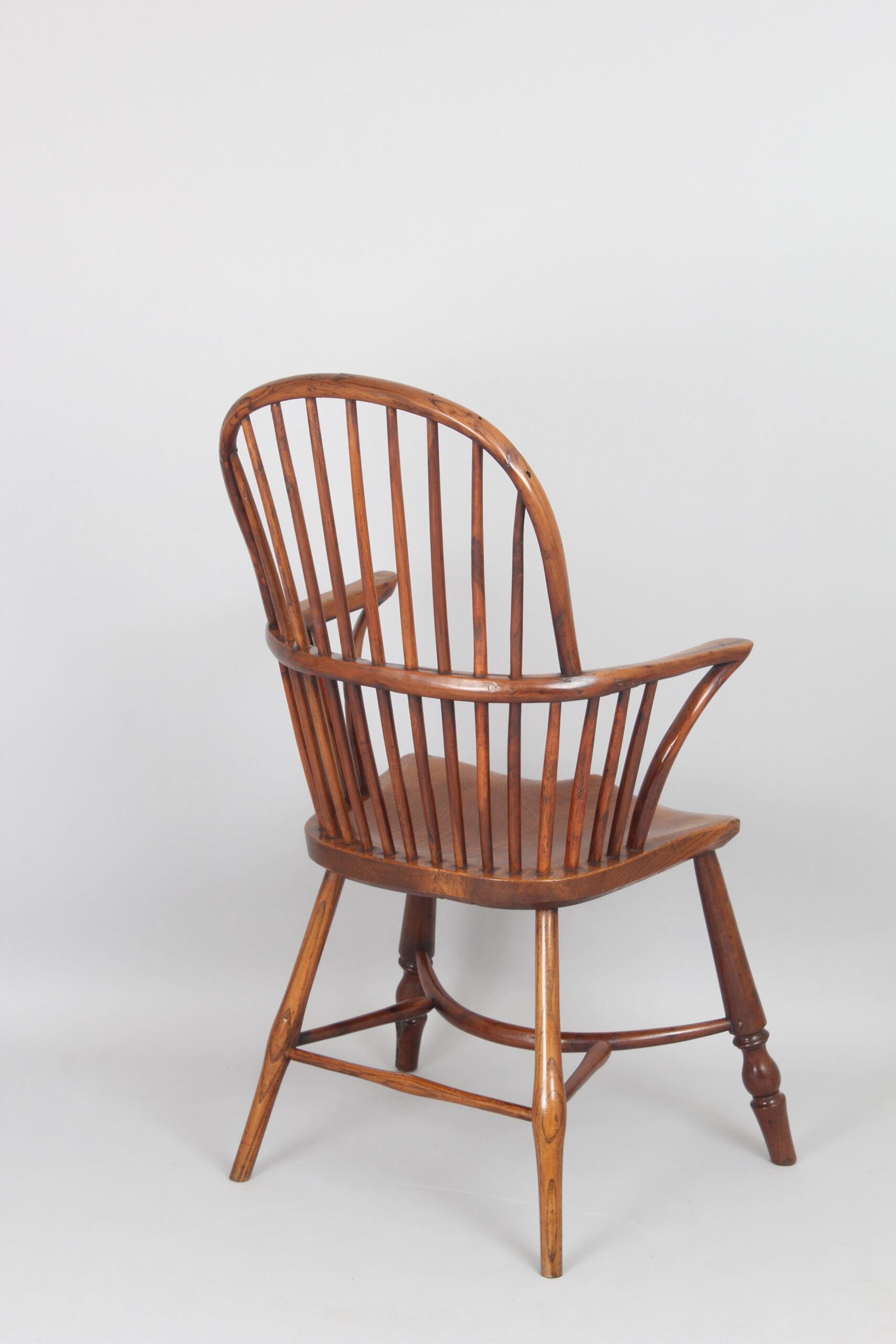 Yew wood stick back chair