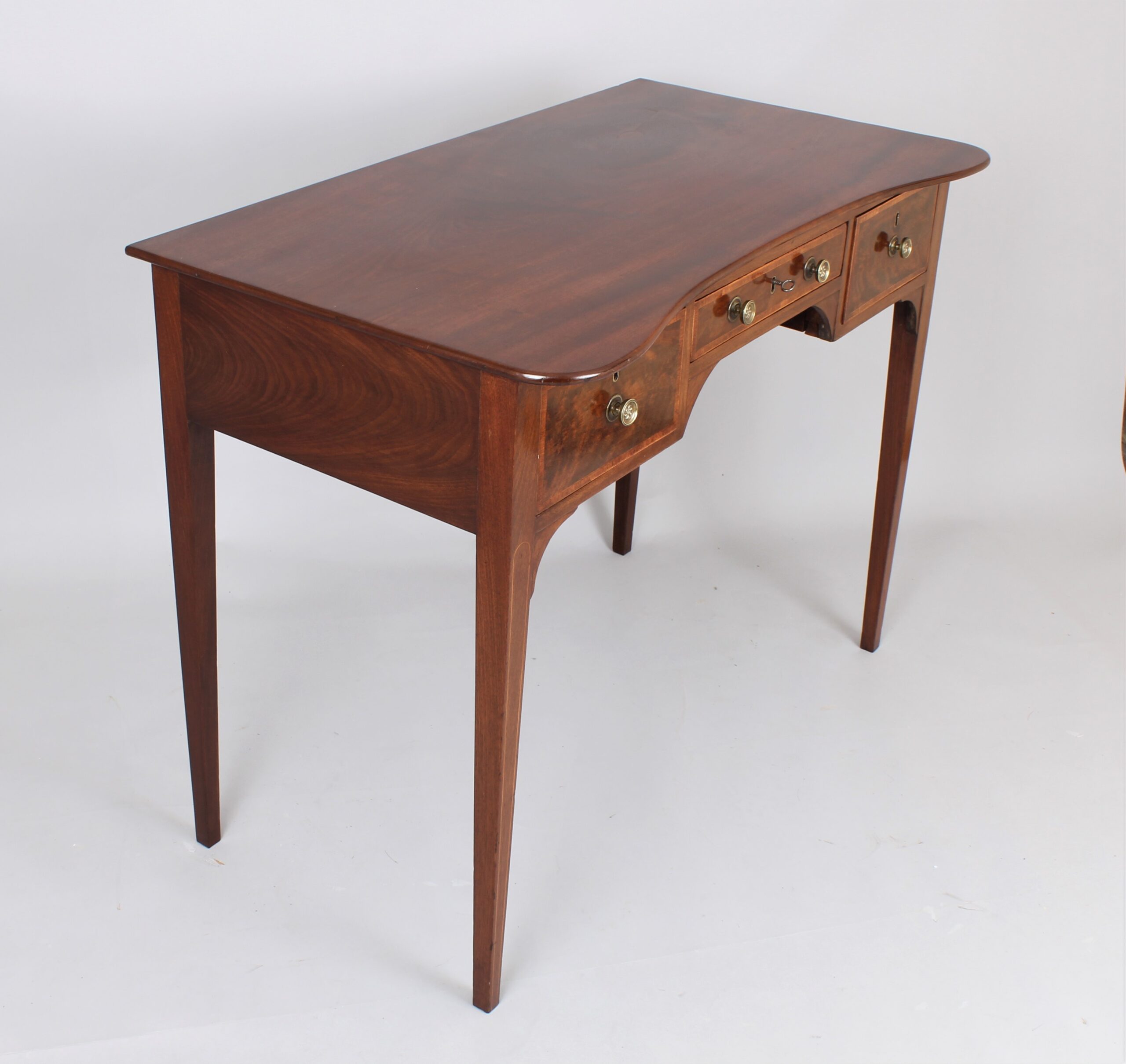 George III period mahogany kneehole side dressing table
