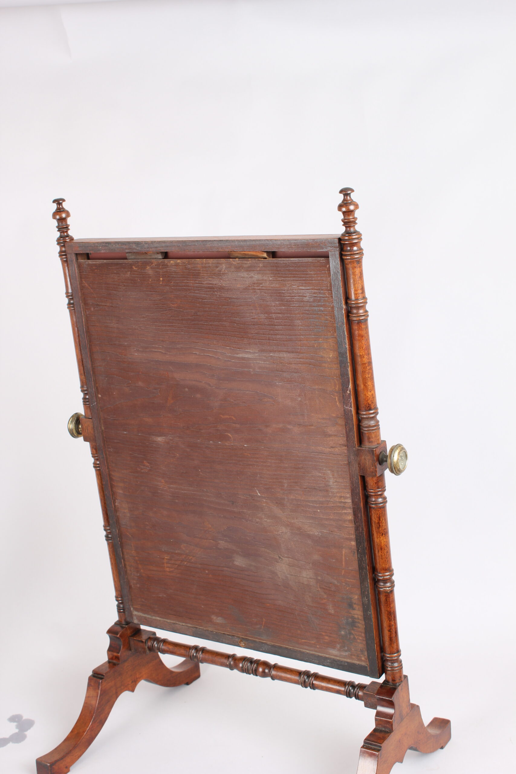 Mahogany dressing table mirror of cheval form