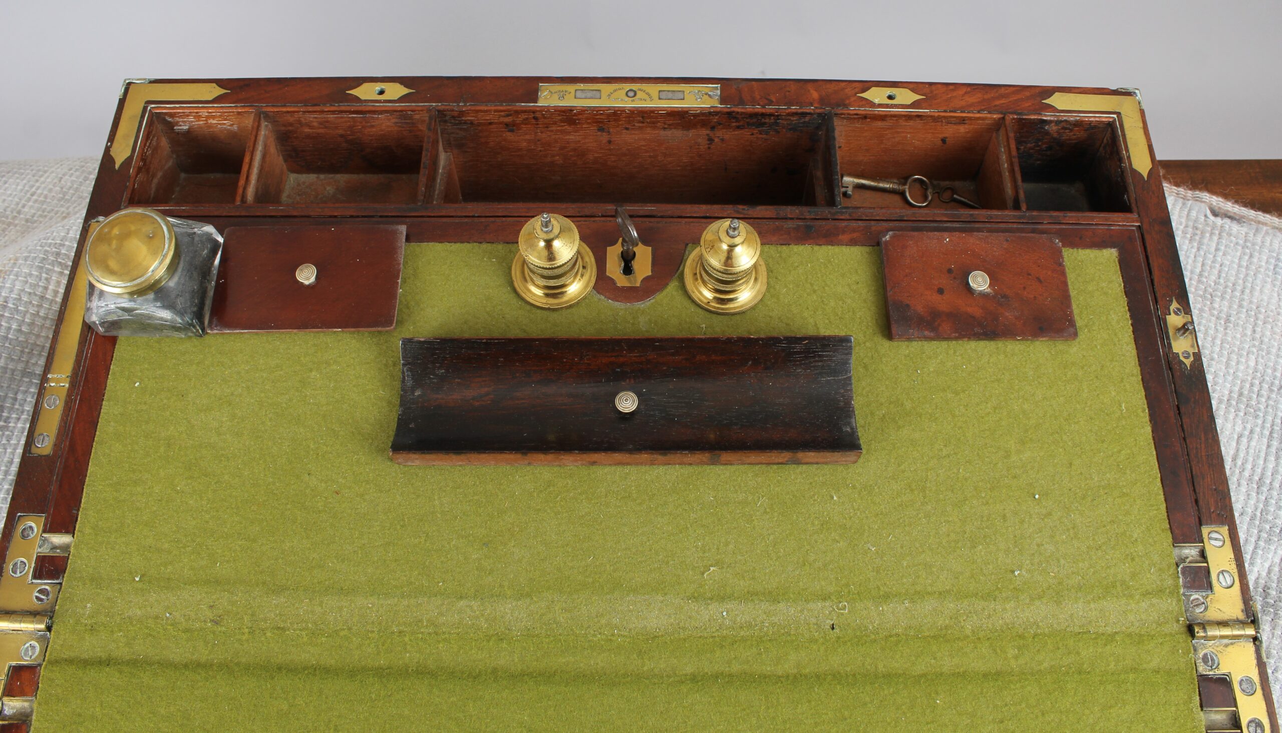 Mahogany brass-bound writing box