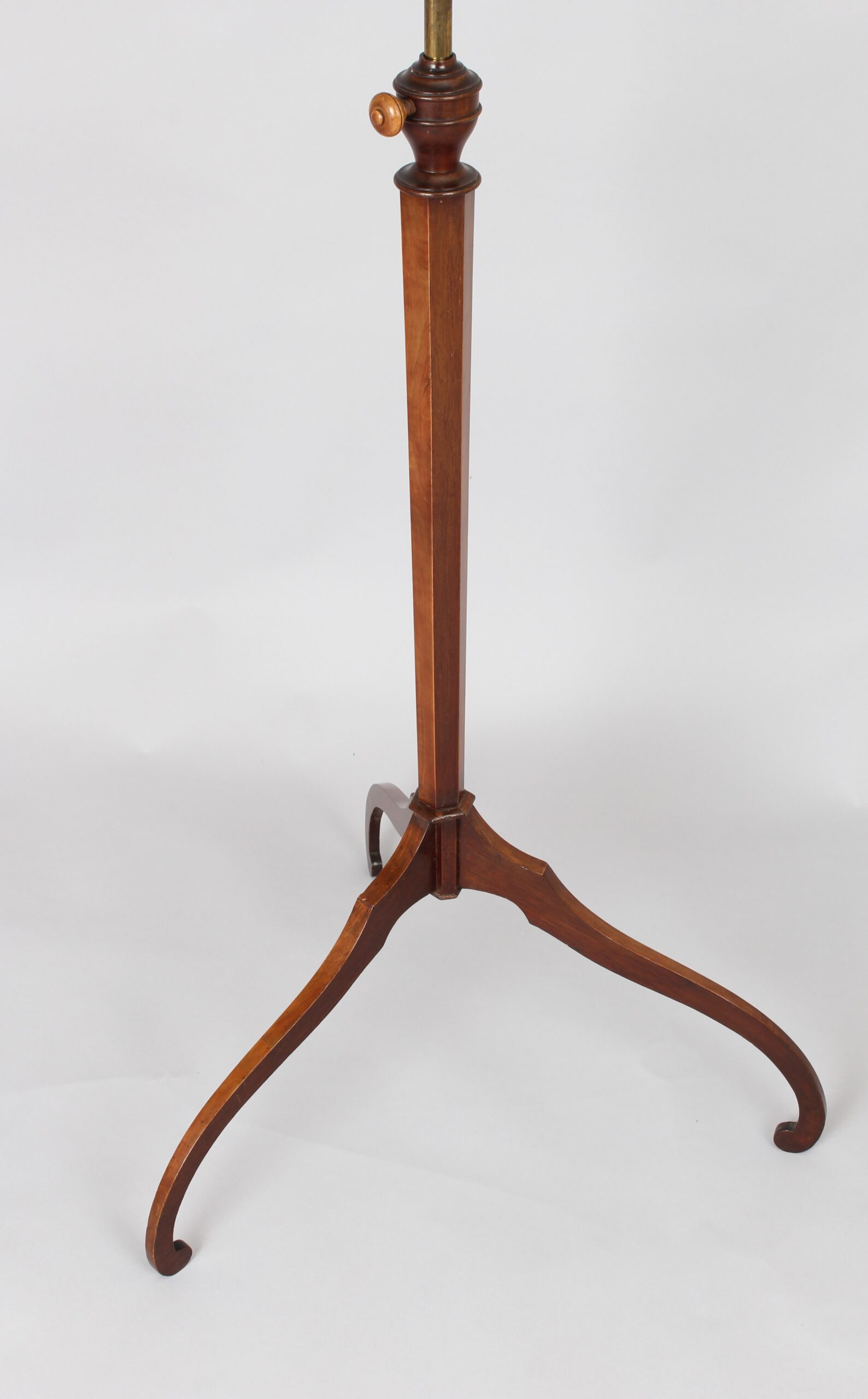 A late 19th century satinwood music-stand in the Sheraton style