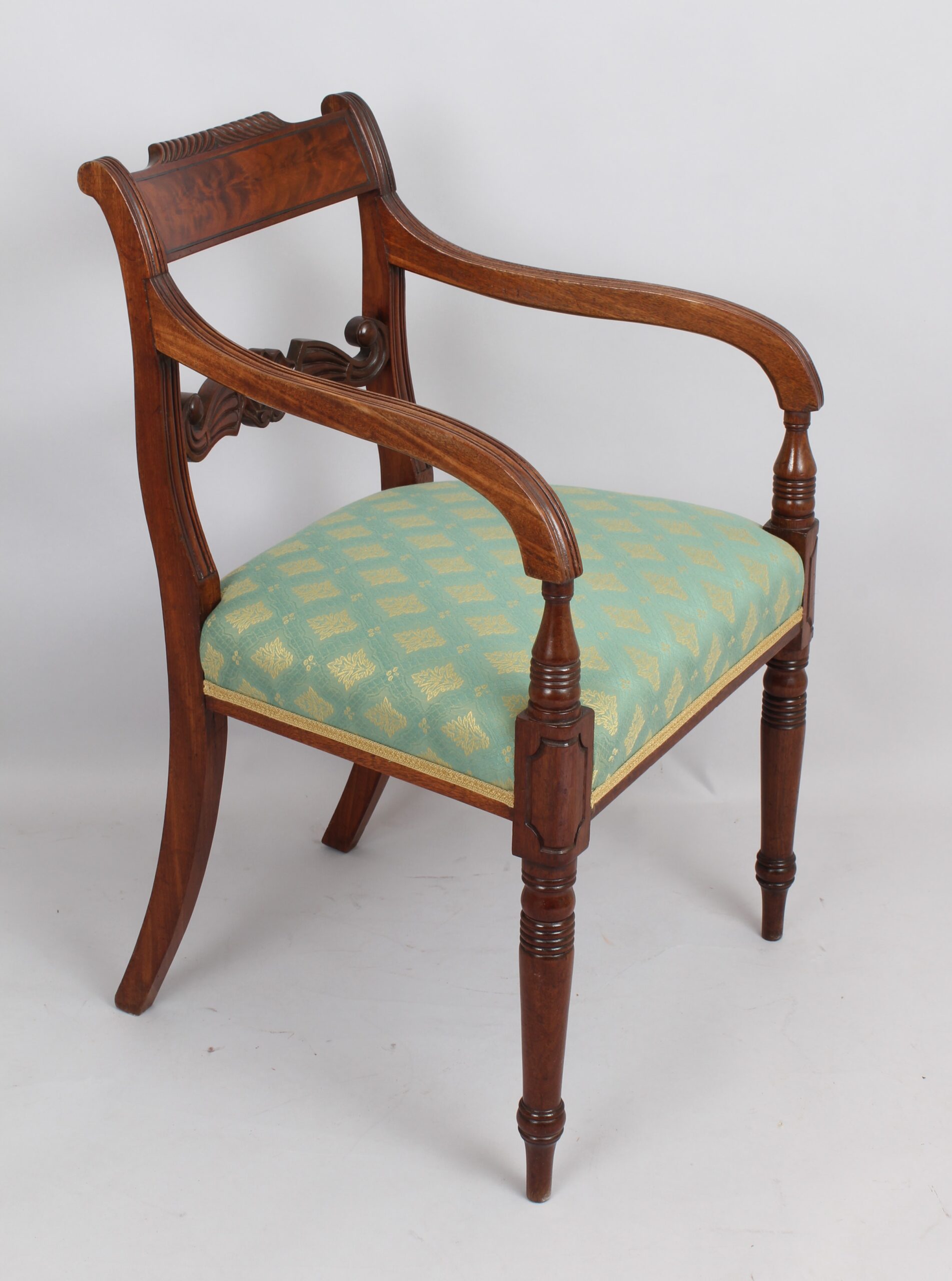 Early 19th century Regency period mahogany arm/desk chair