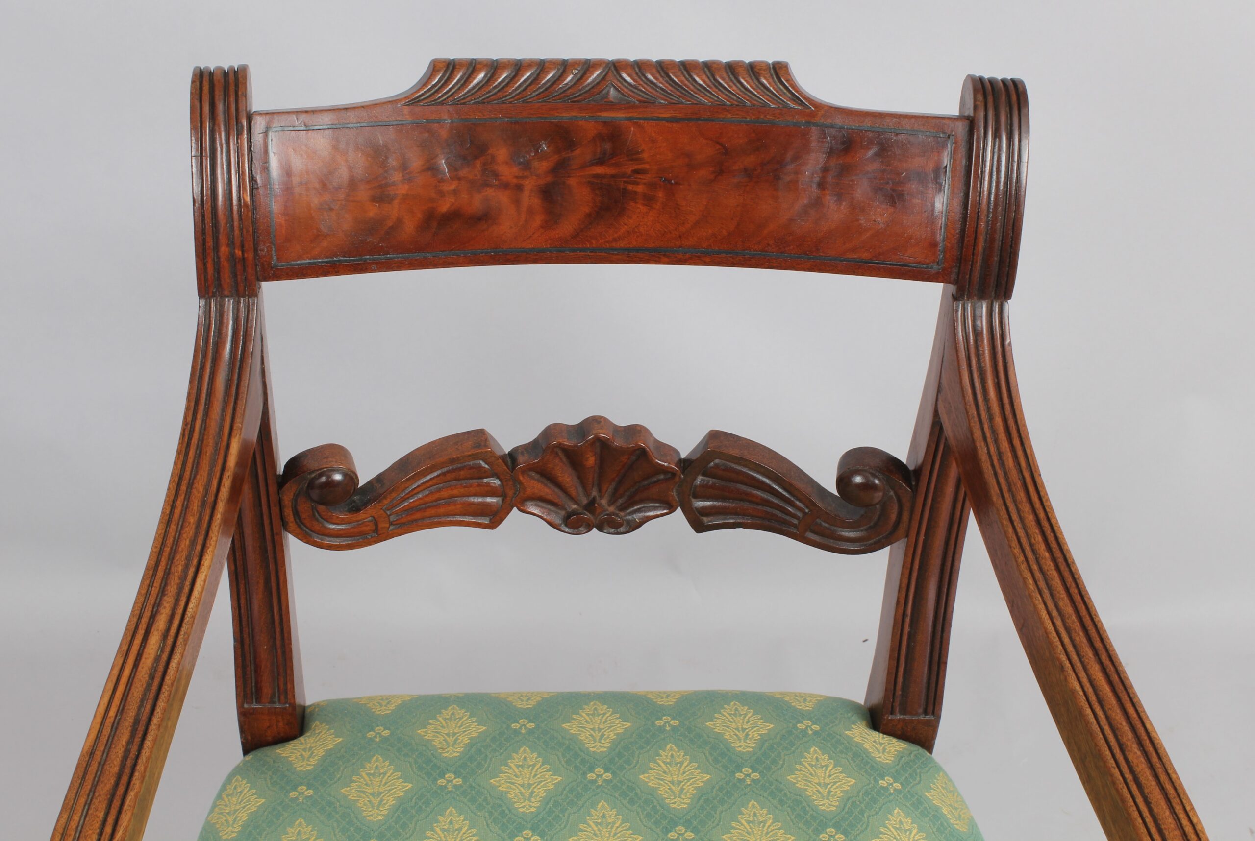 Early 19th century Regency period mahogany arm/desk chair