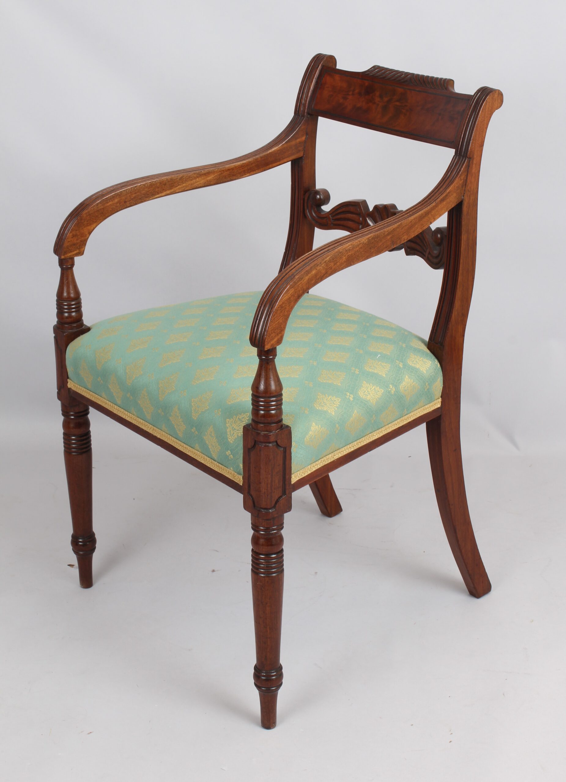 Early 19th century Regency period mahogany arm/desk chair