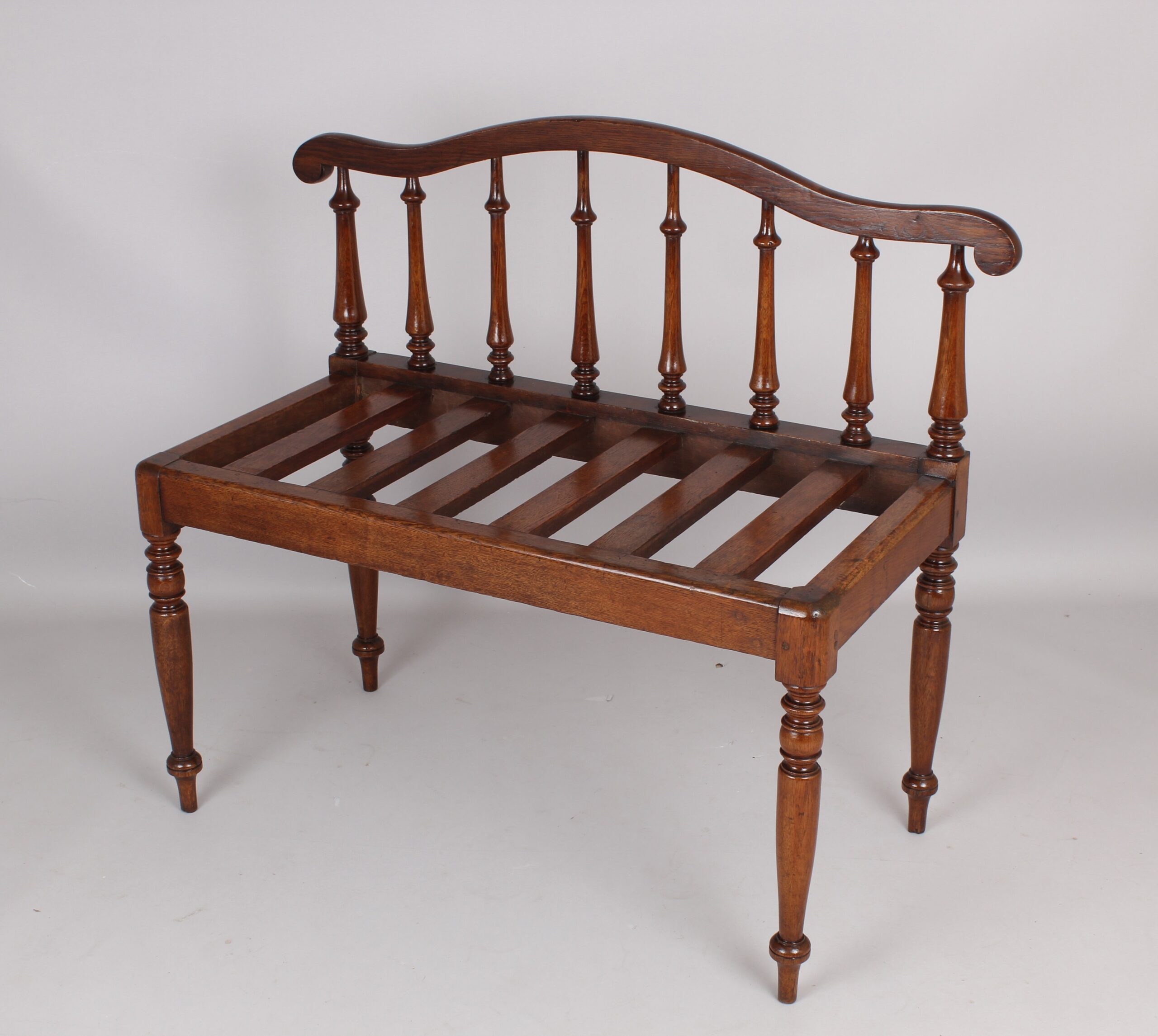 Oak bench or window seat