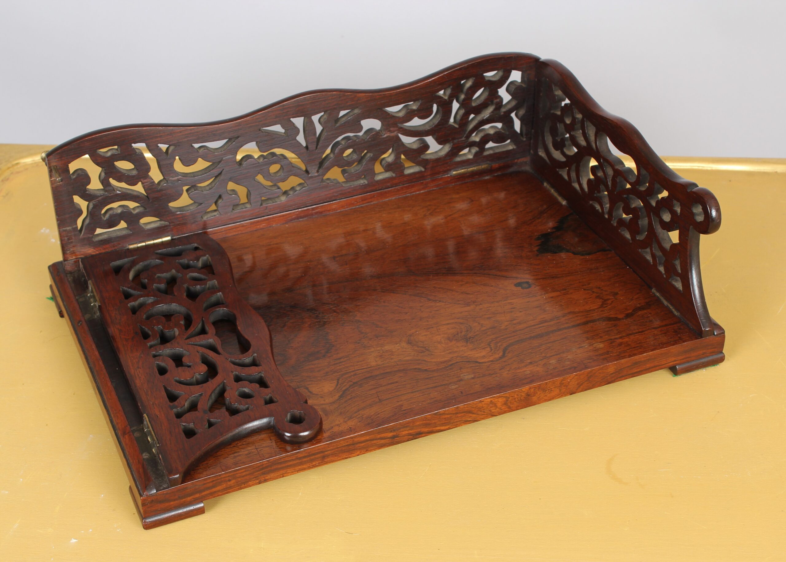 Rosewood travelling book tray