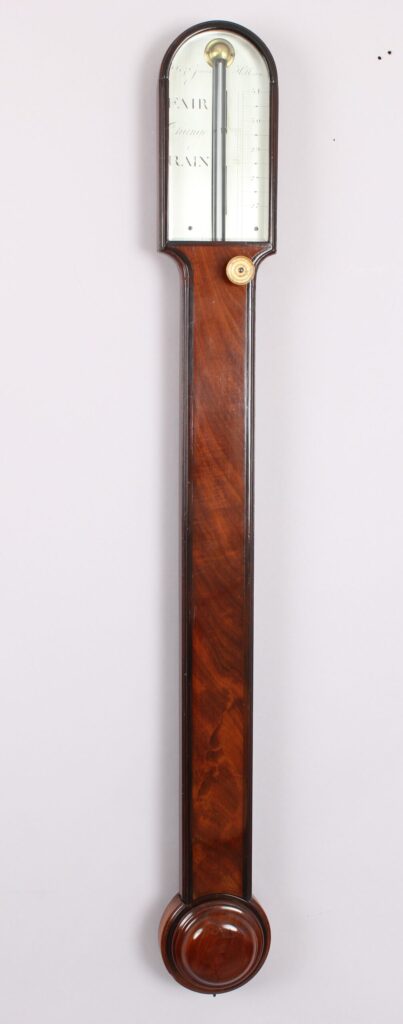 A rare stick barometer by W and S Jones