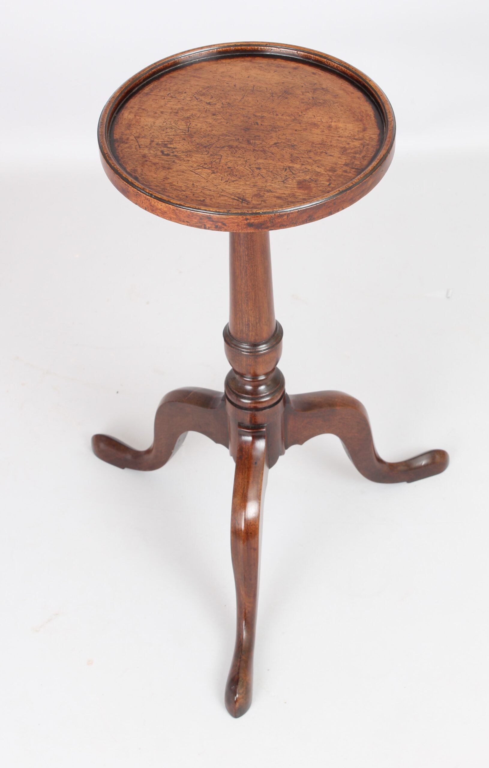 George III mahogany tripod kettle stand
