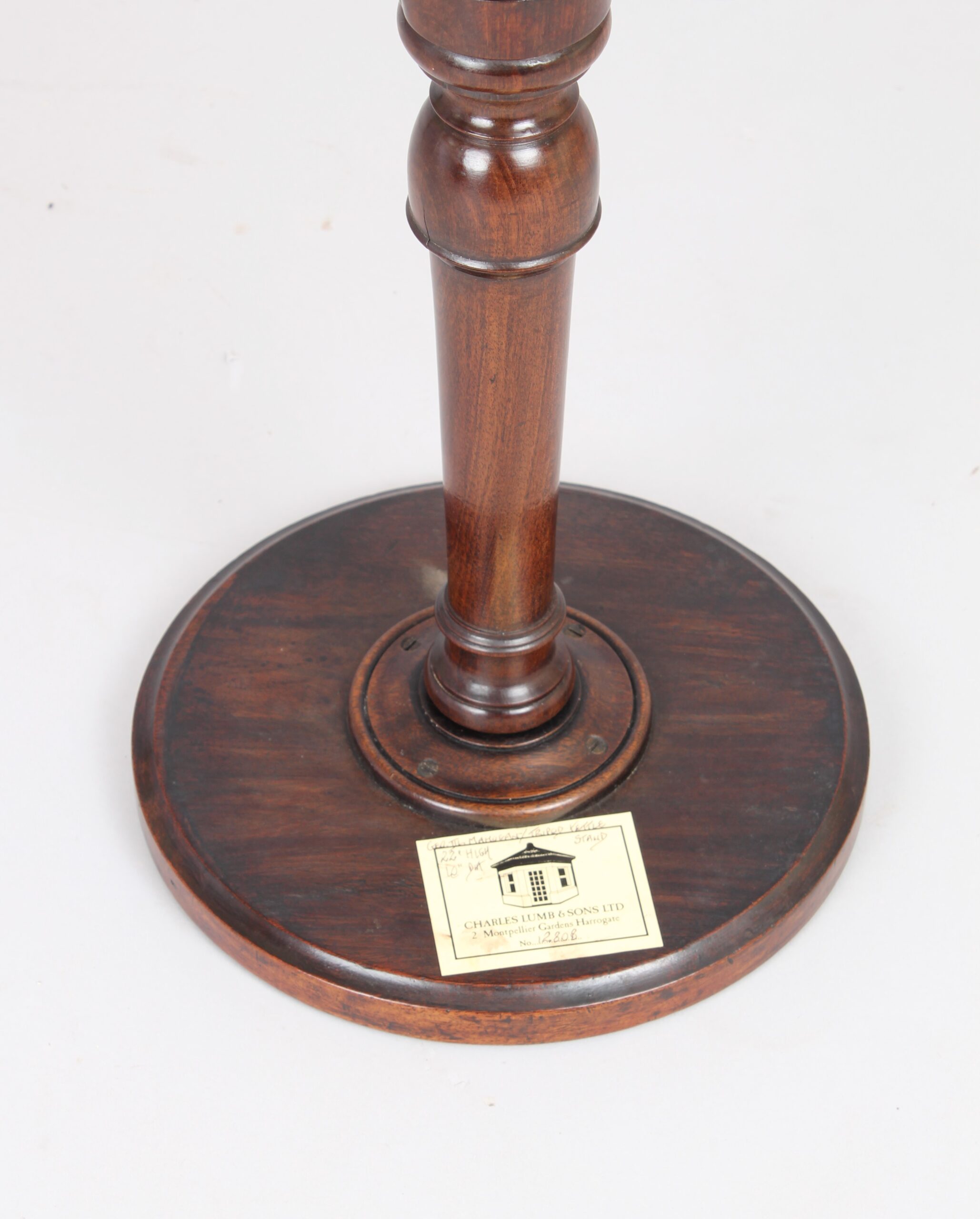 George III mahogany tripod kettle stand