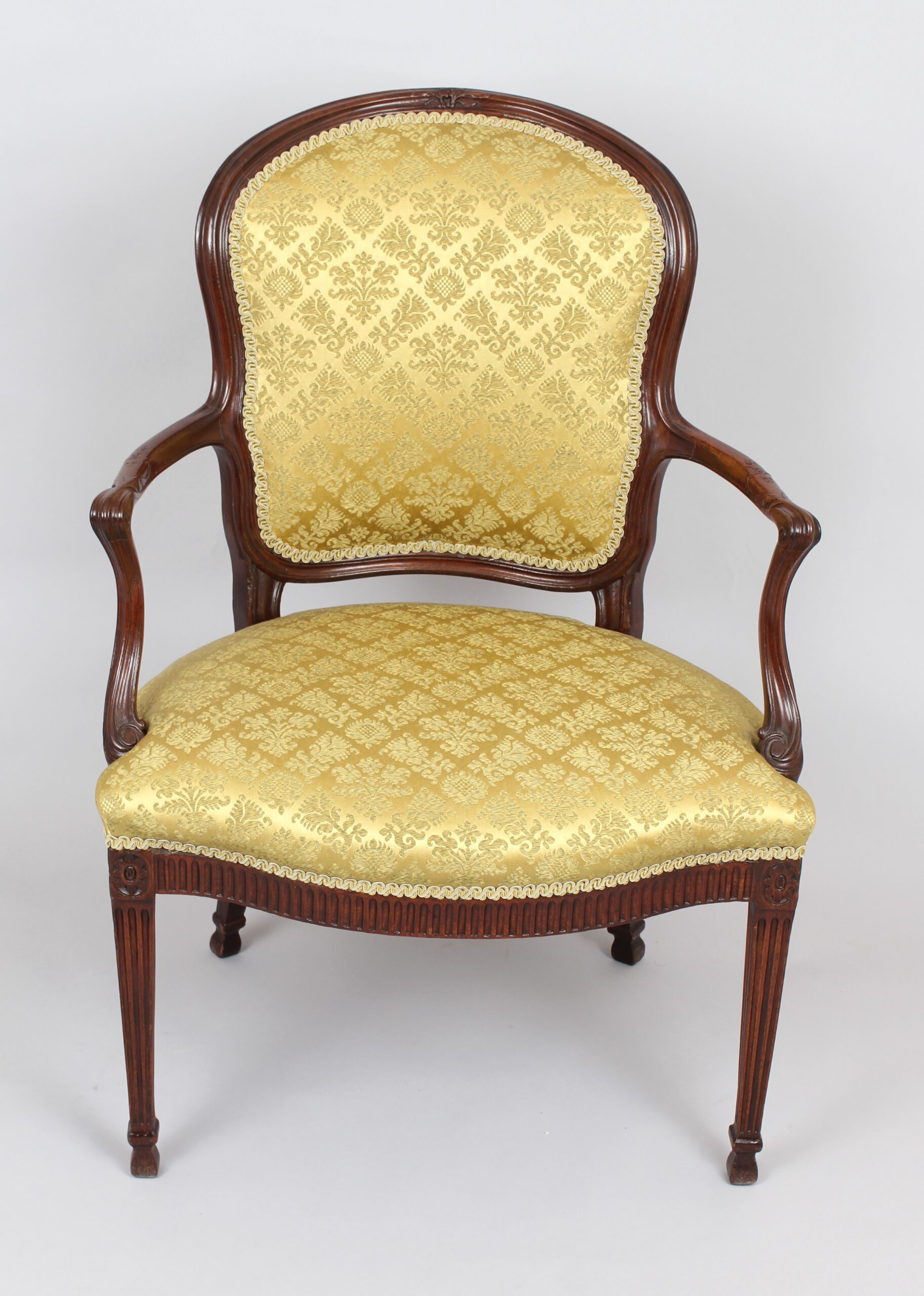 Fine George III period mahogany arm-chair
