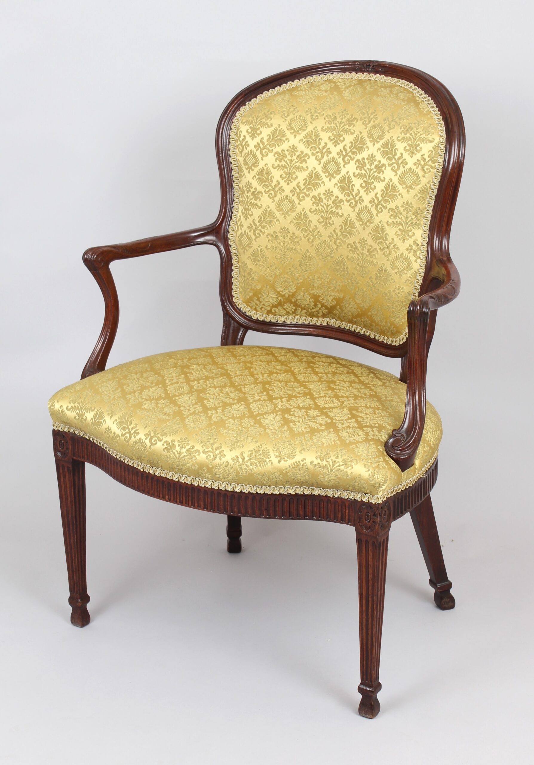 Fine George III period mahogany arm-chair