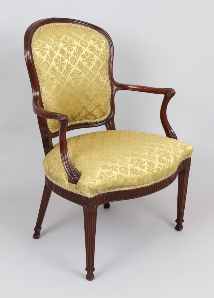 Fine George III period mahogany arm-chair