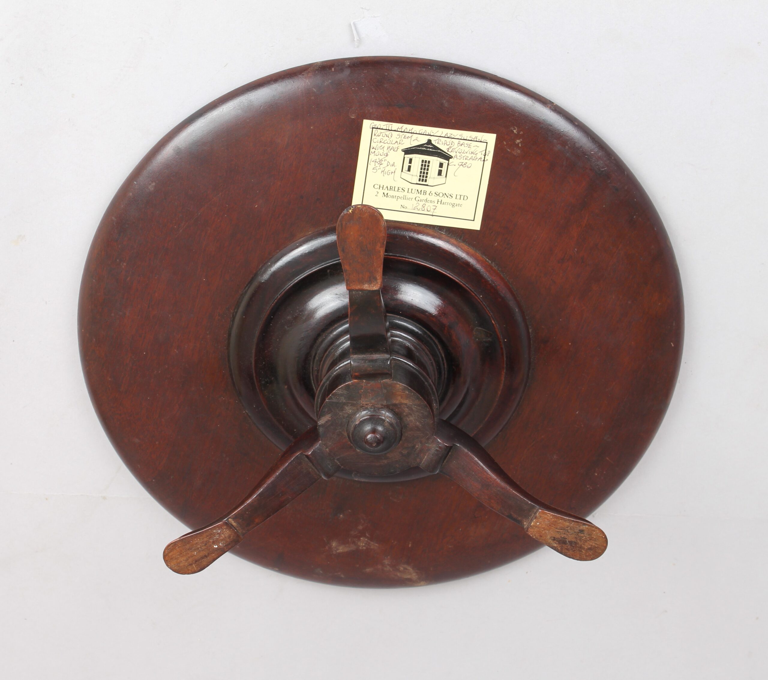 George III mahogany Lazy Susan