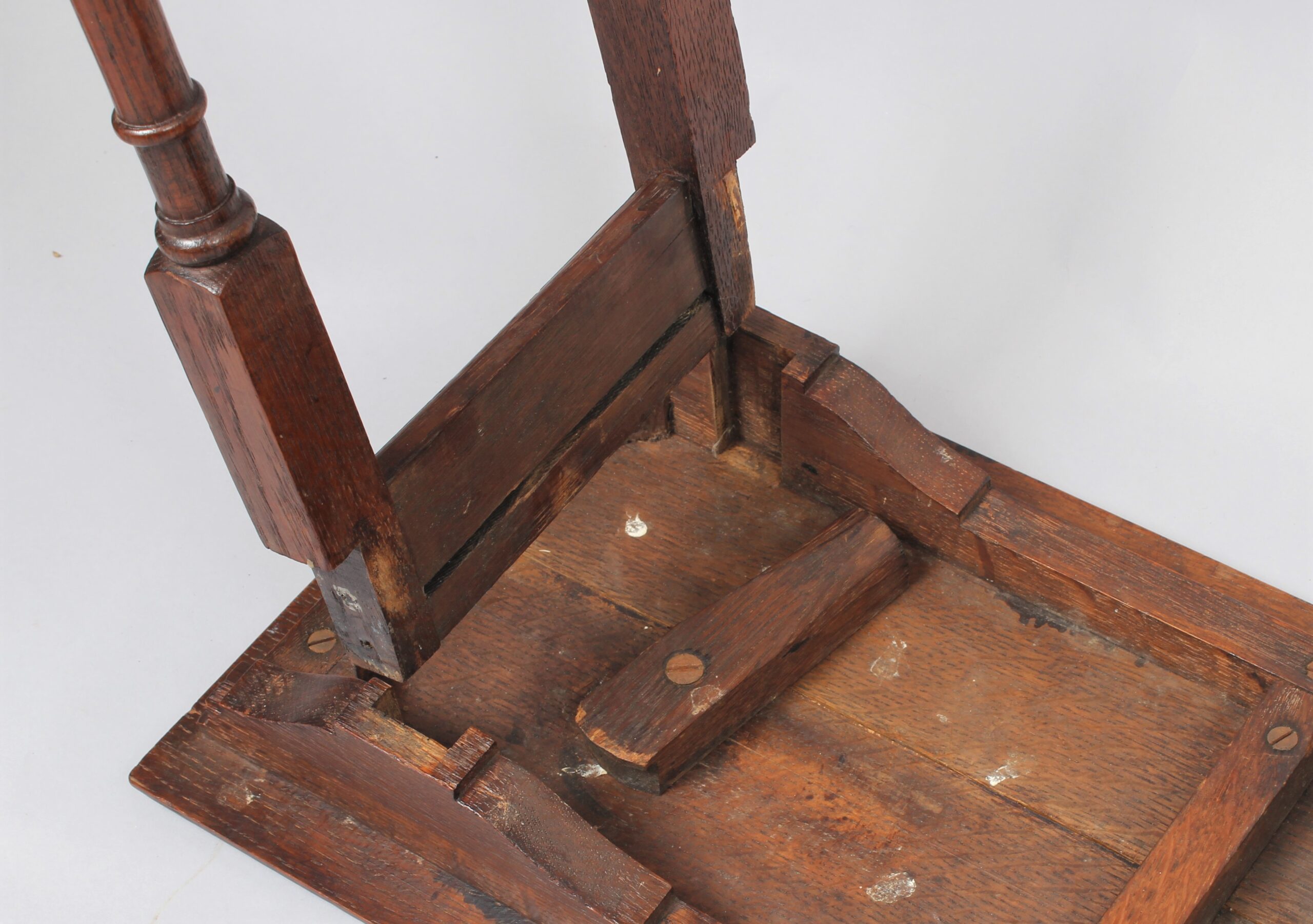 Late 19th early 20th oak reading, artist’s or musician’s table