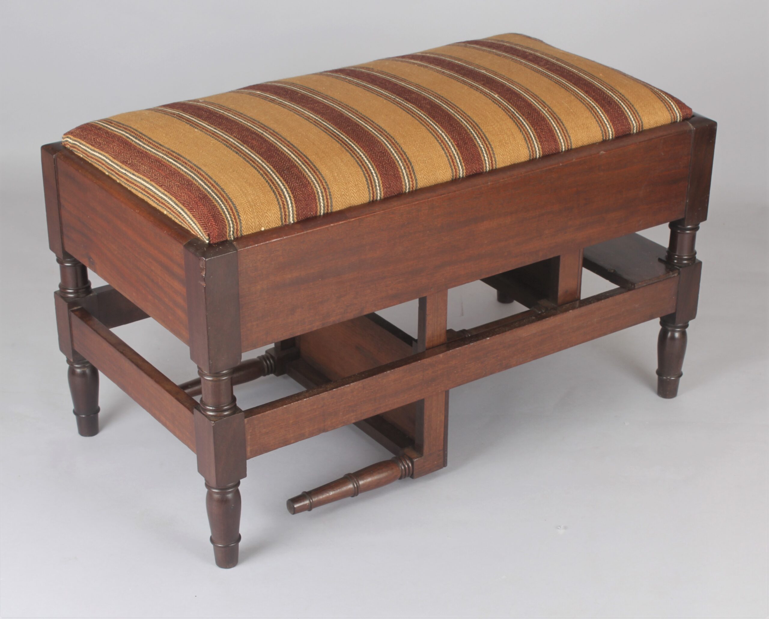 Rare early 19th century mahogany metamorphic library steps stool