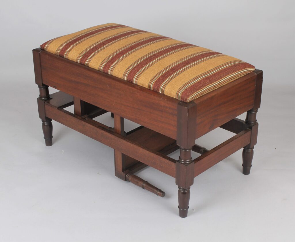 Rare early 19th century mahogany metamorphic library steps stool