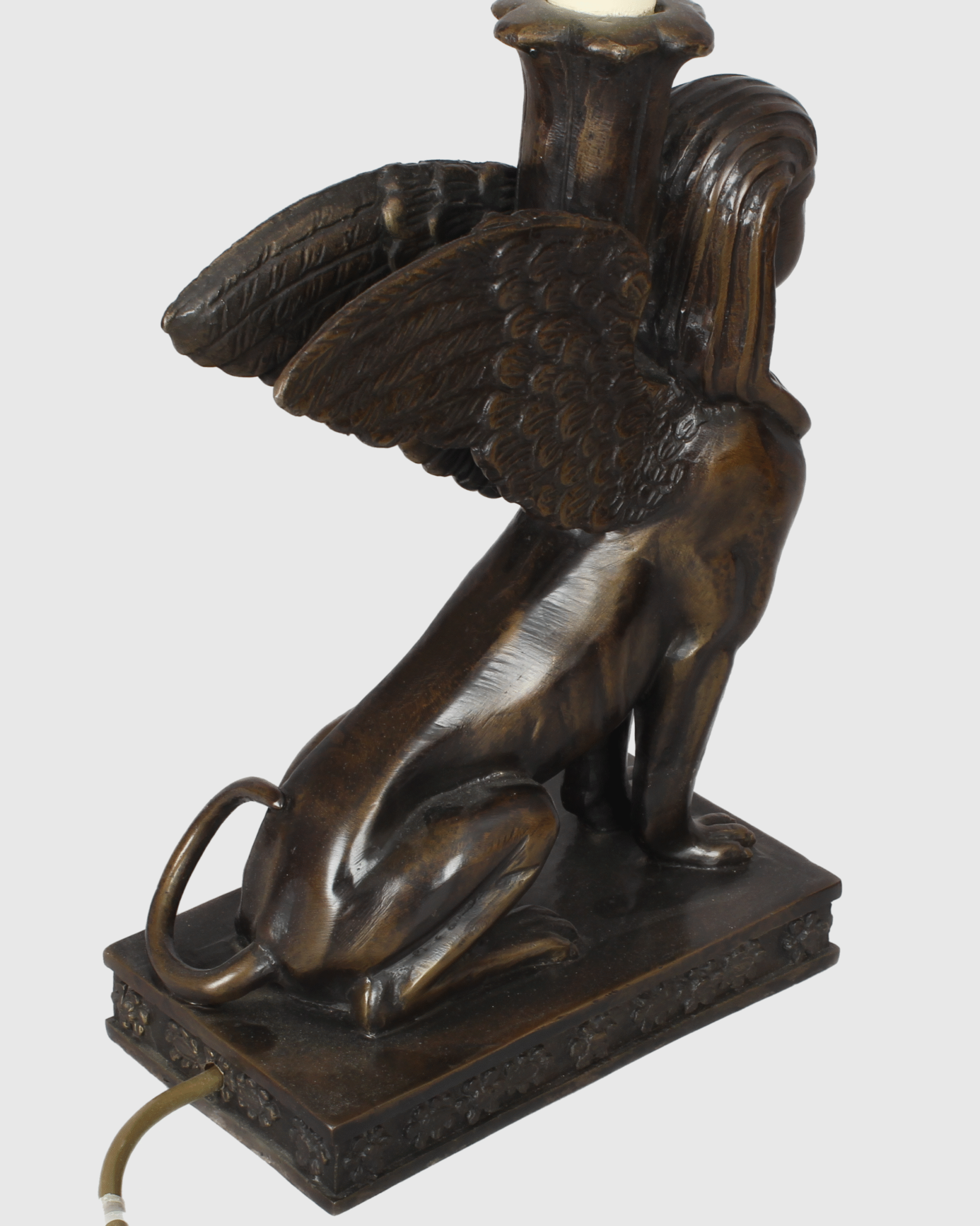 Pair of fine quality bronzed winged sphinx