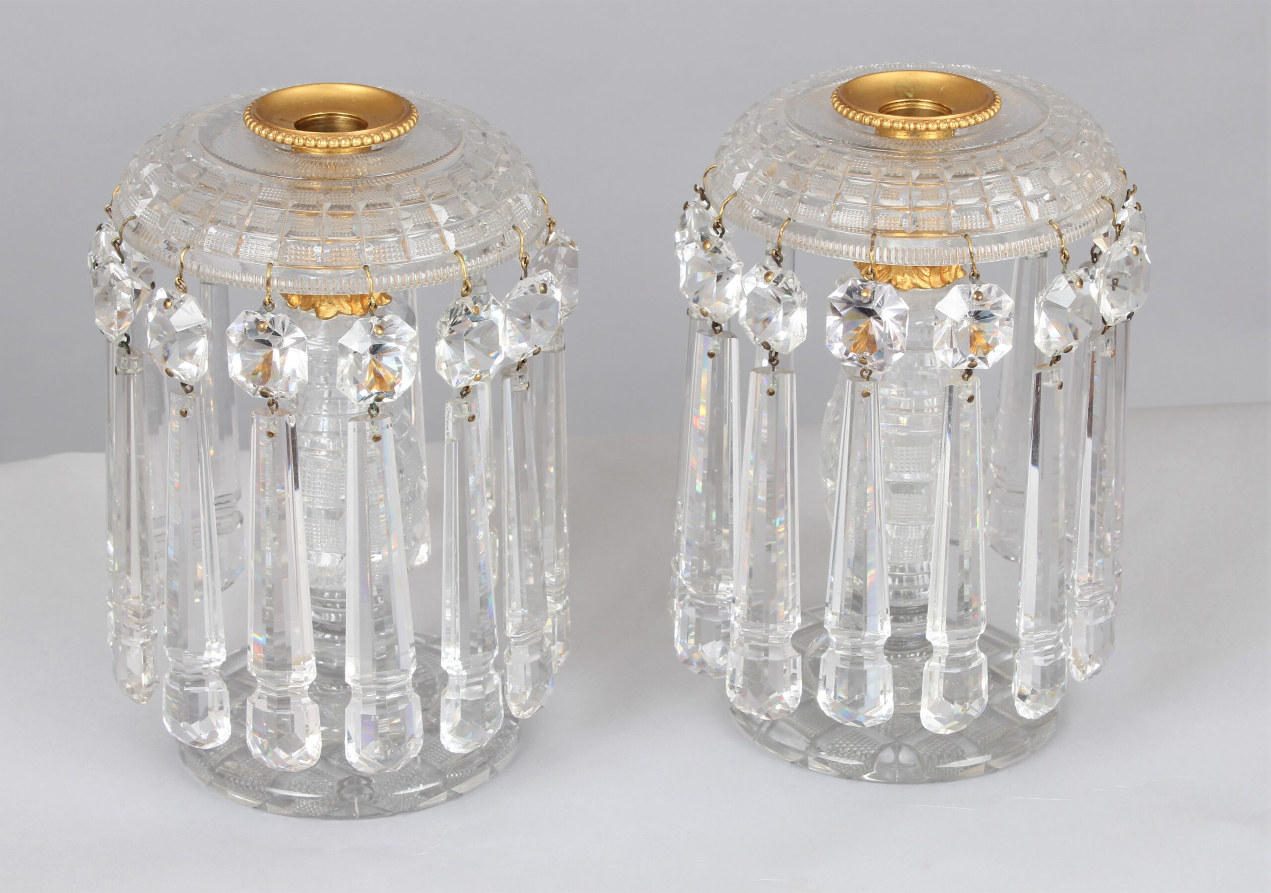 Exceptional pair of Regency period lustres