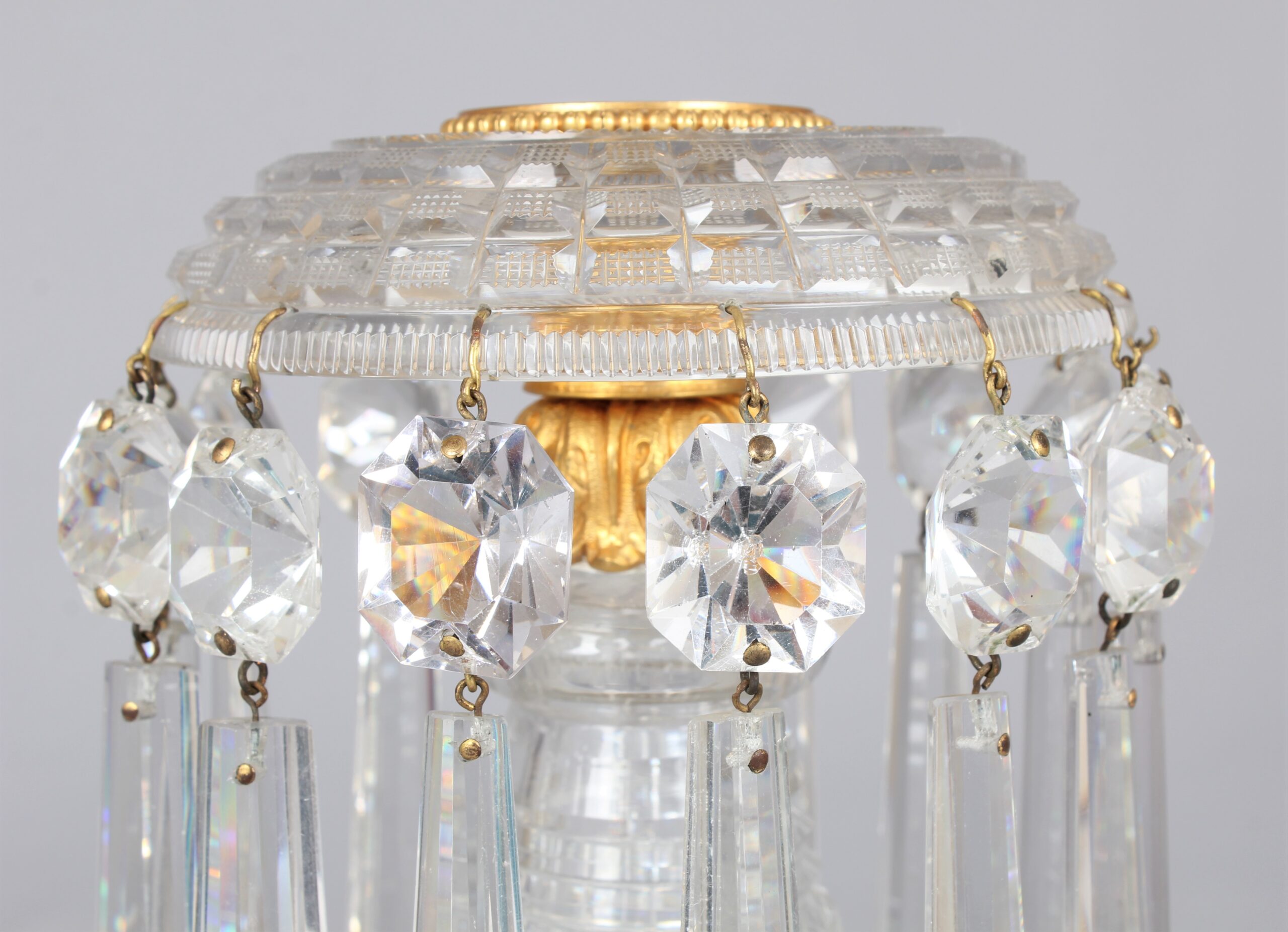 Exceptional pair of Regency period lustres