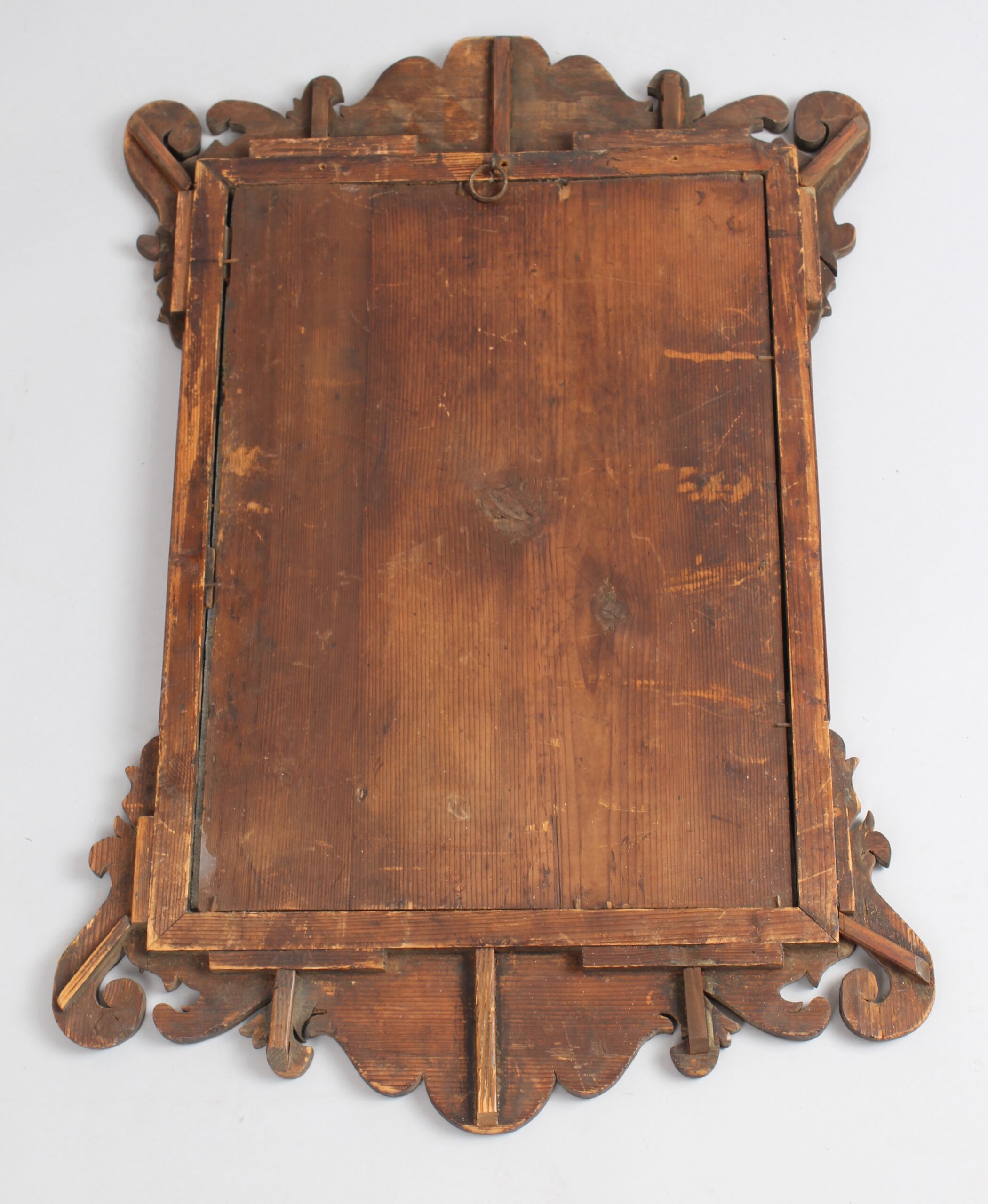 Mahogany fret-work mirror