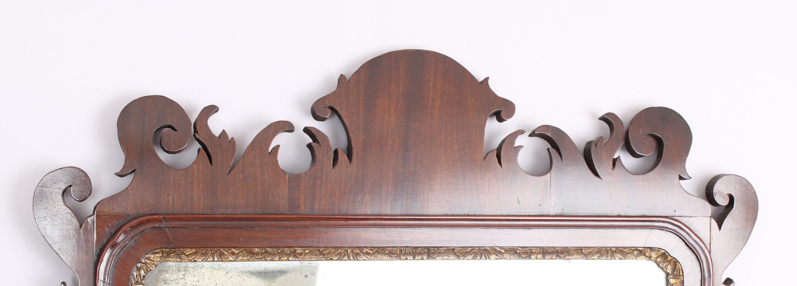 Mahogany fret-work mirror