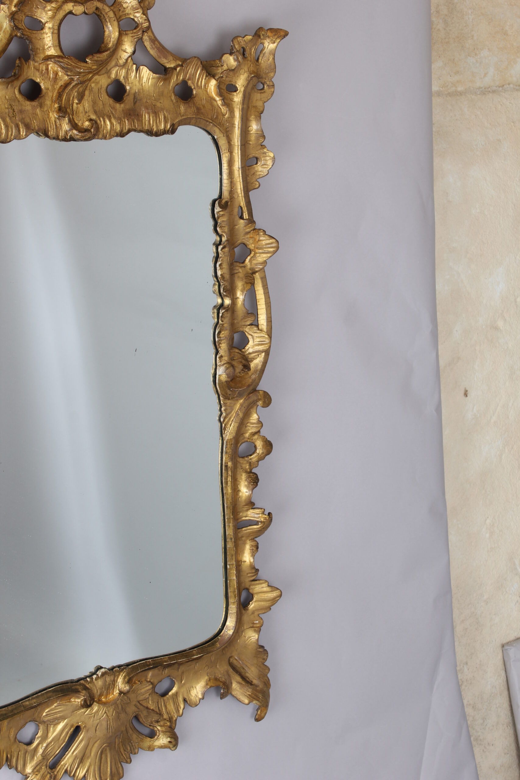 George II/III period carved giltwood mirror