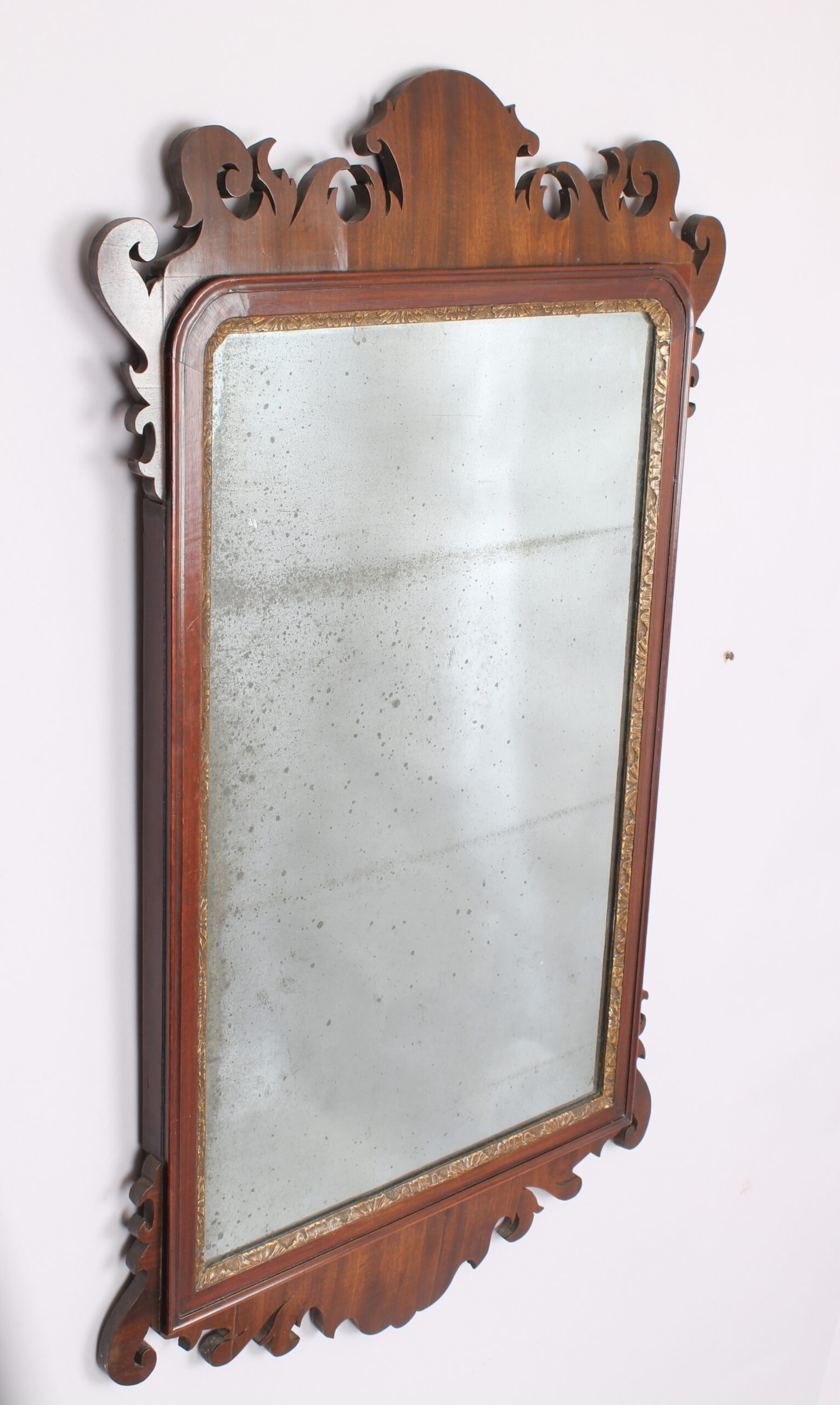 Mahogany fret-work mirror