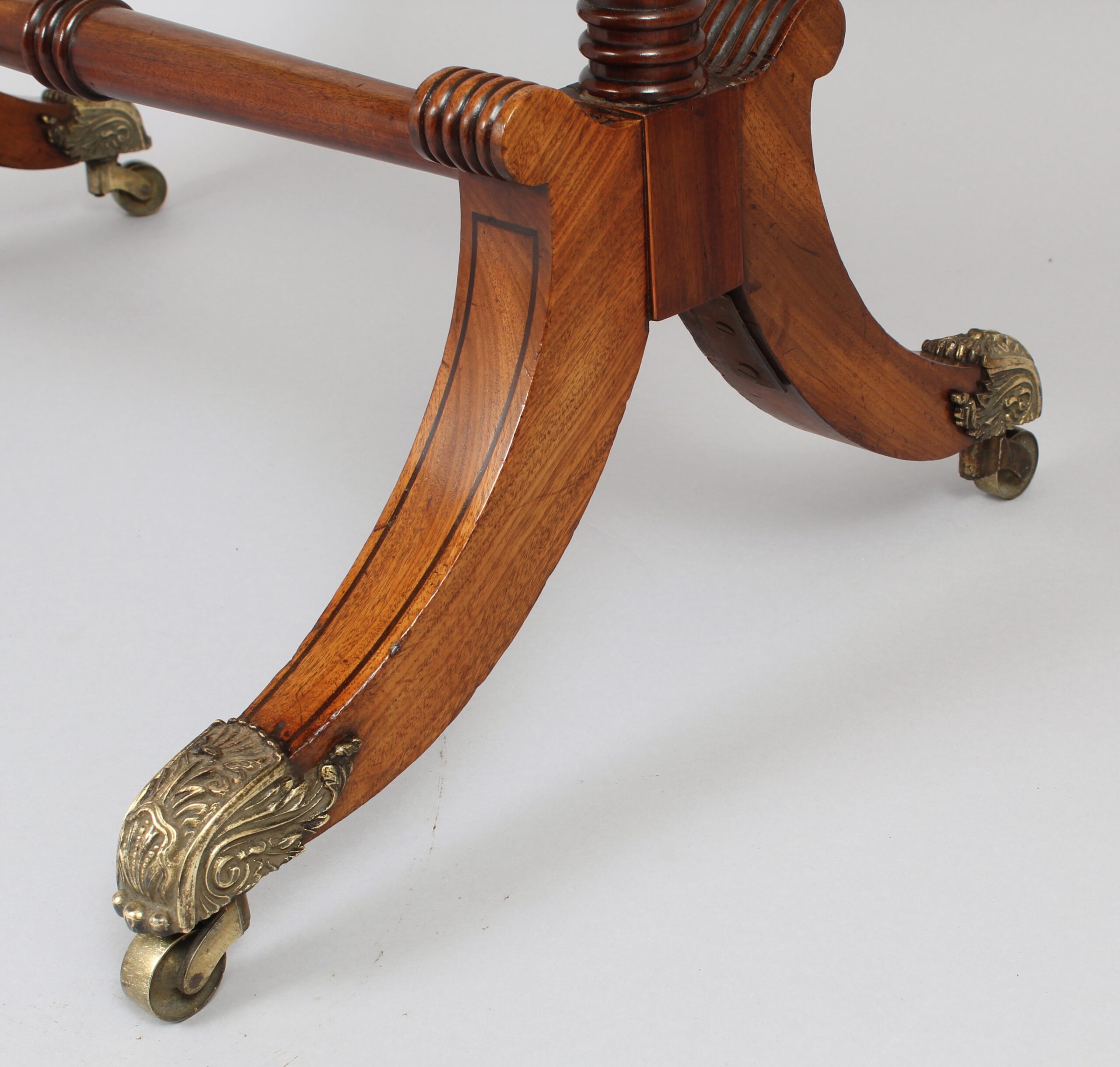 Good quality George IV period mahogany cheval dressing-mirror
