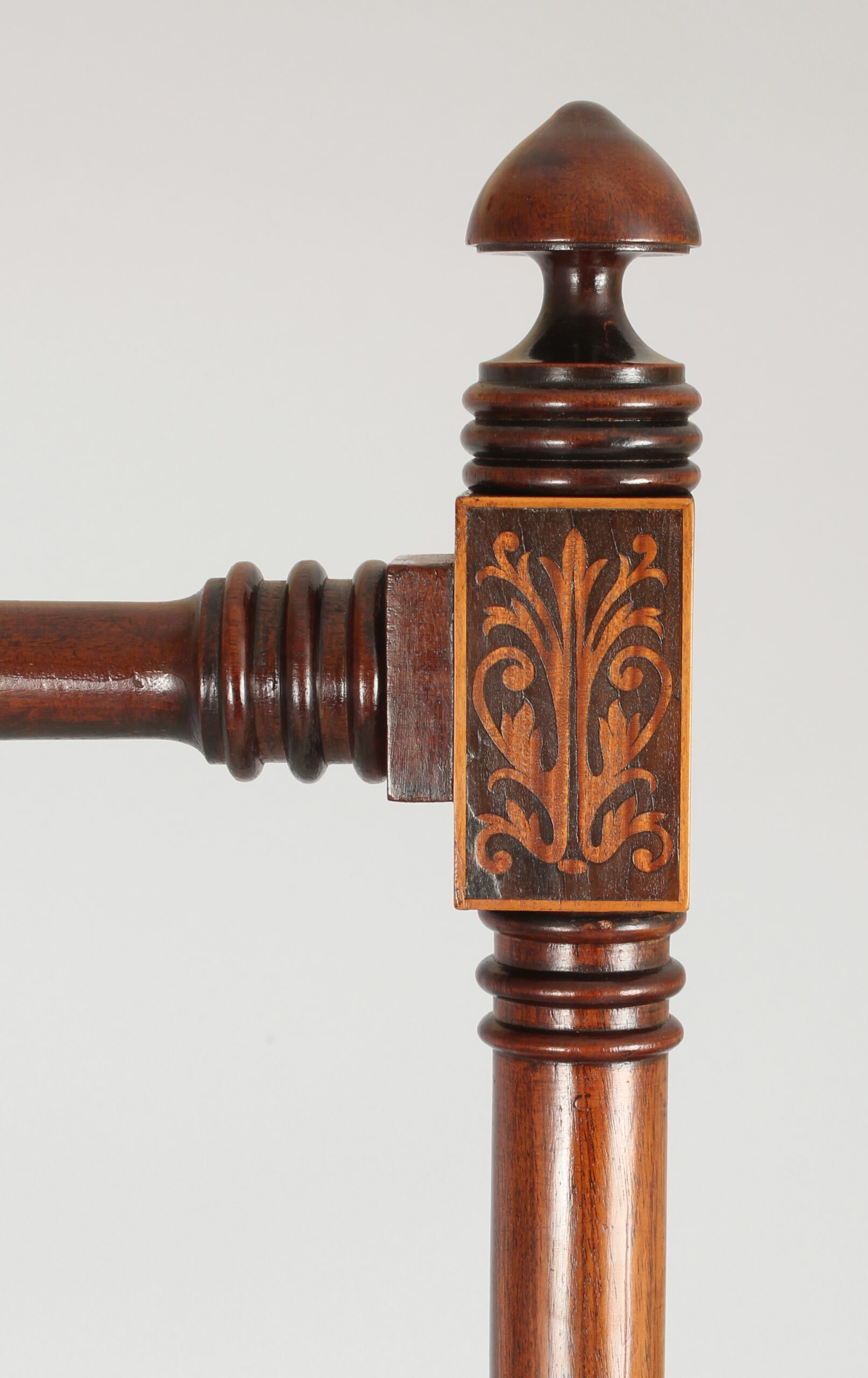 Good quality George IV period mahogany cheval dressing-mirror