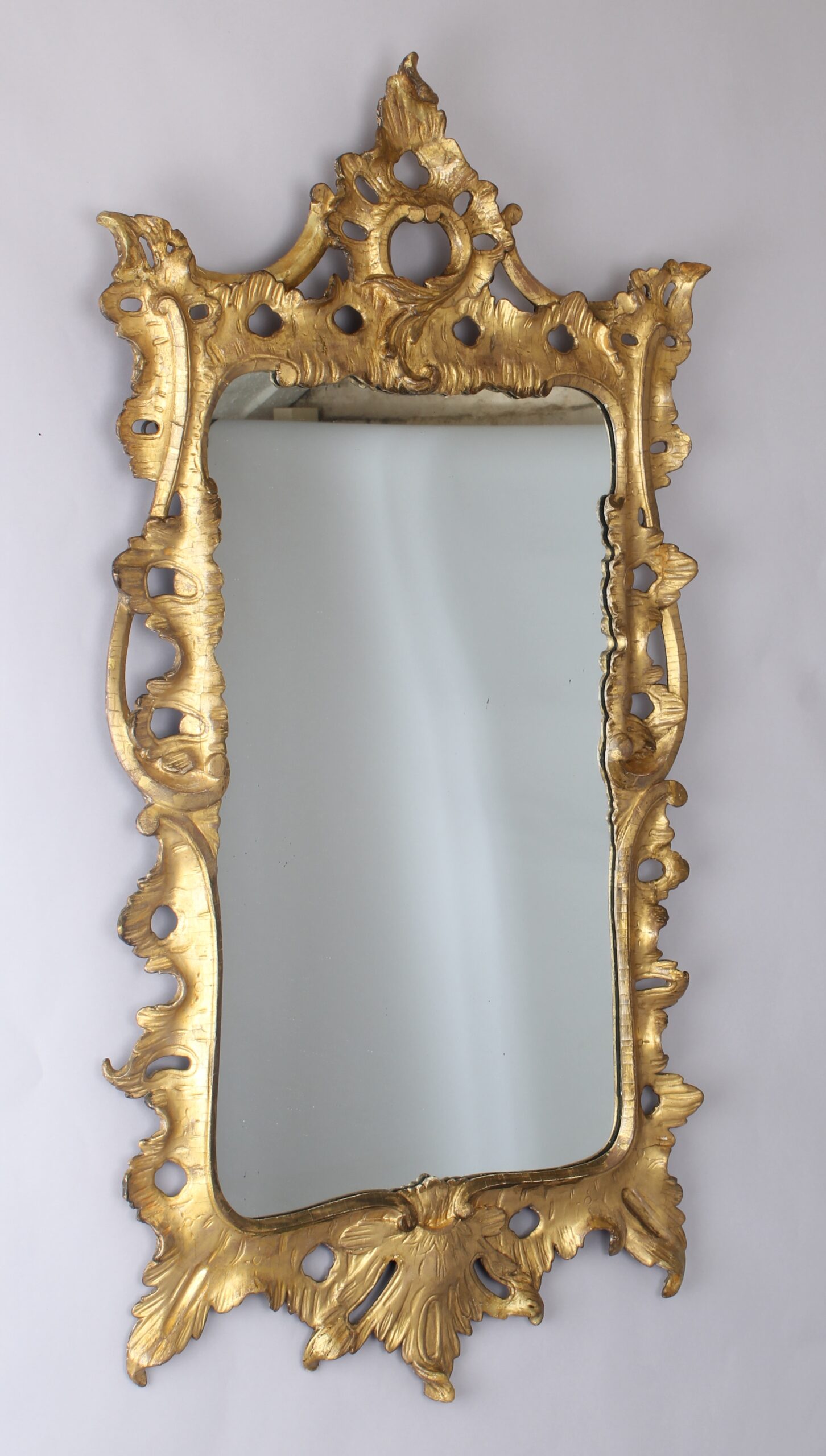 George II/III period carved giltwood mirror