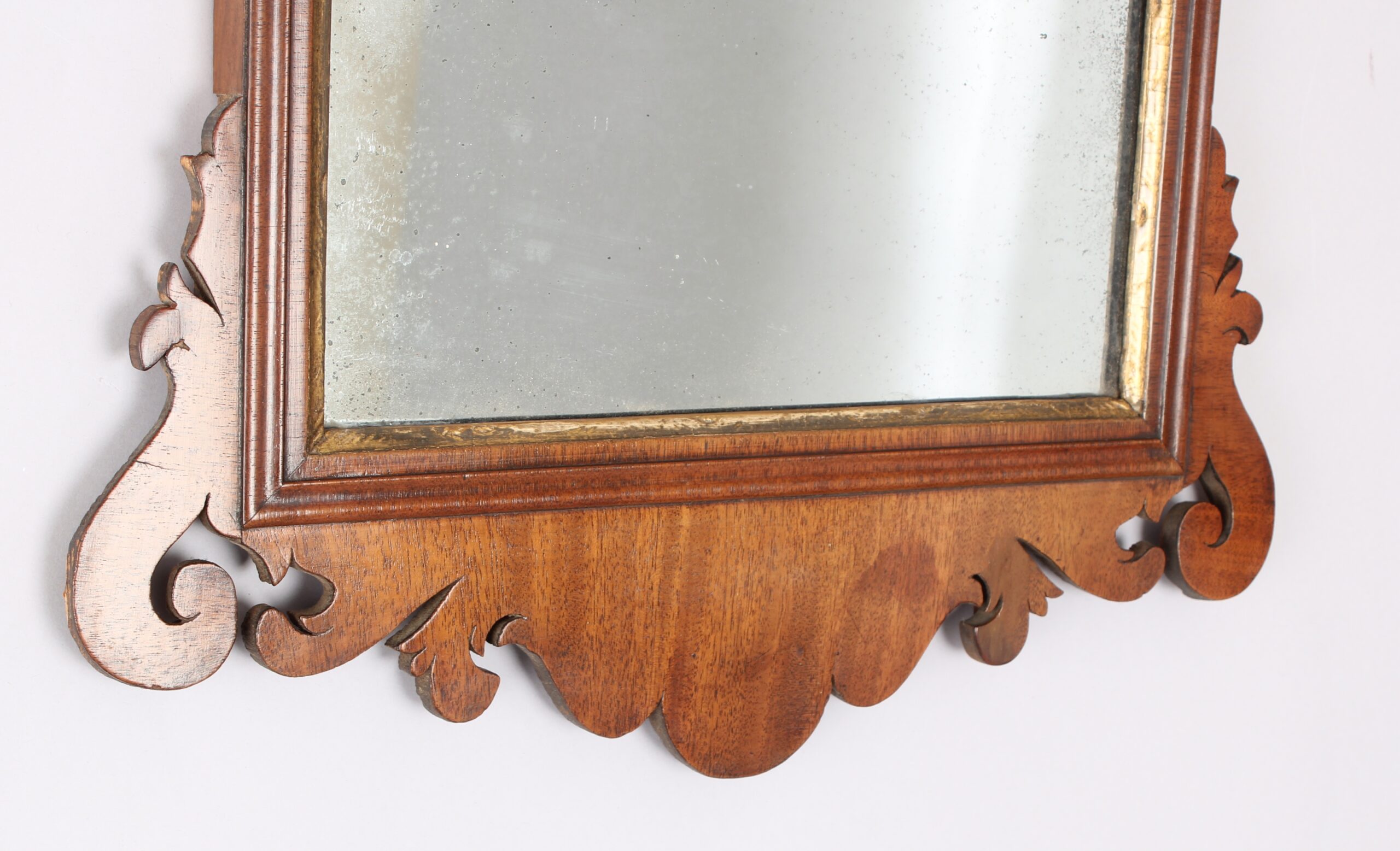 Mahogany fret-work mirror