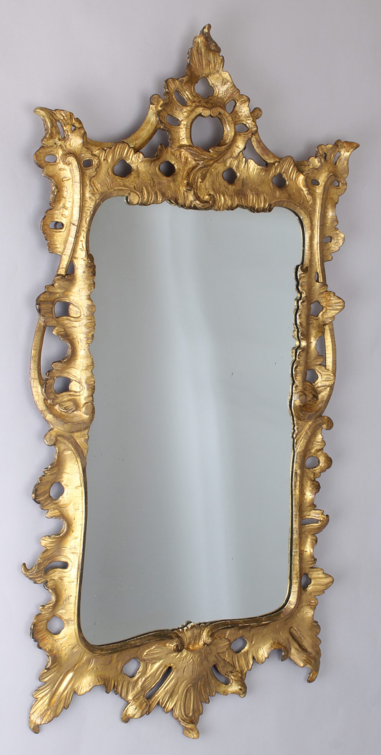 George II/III period carved giltwood mirror