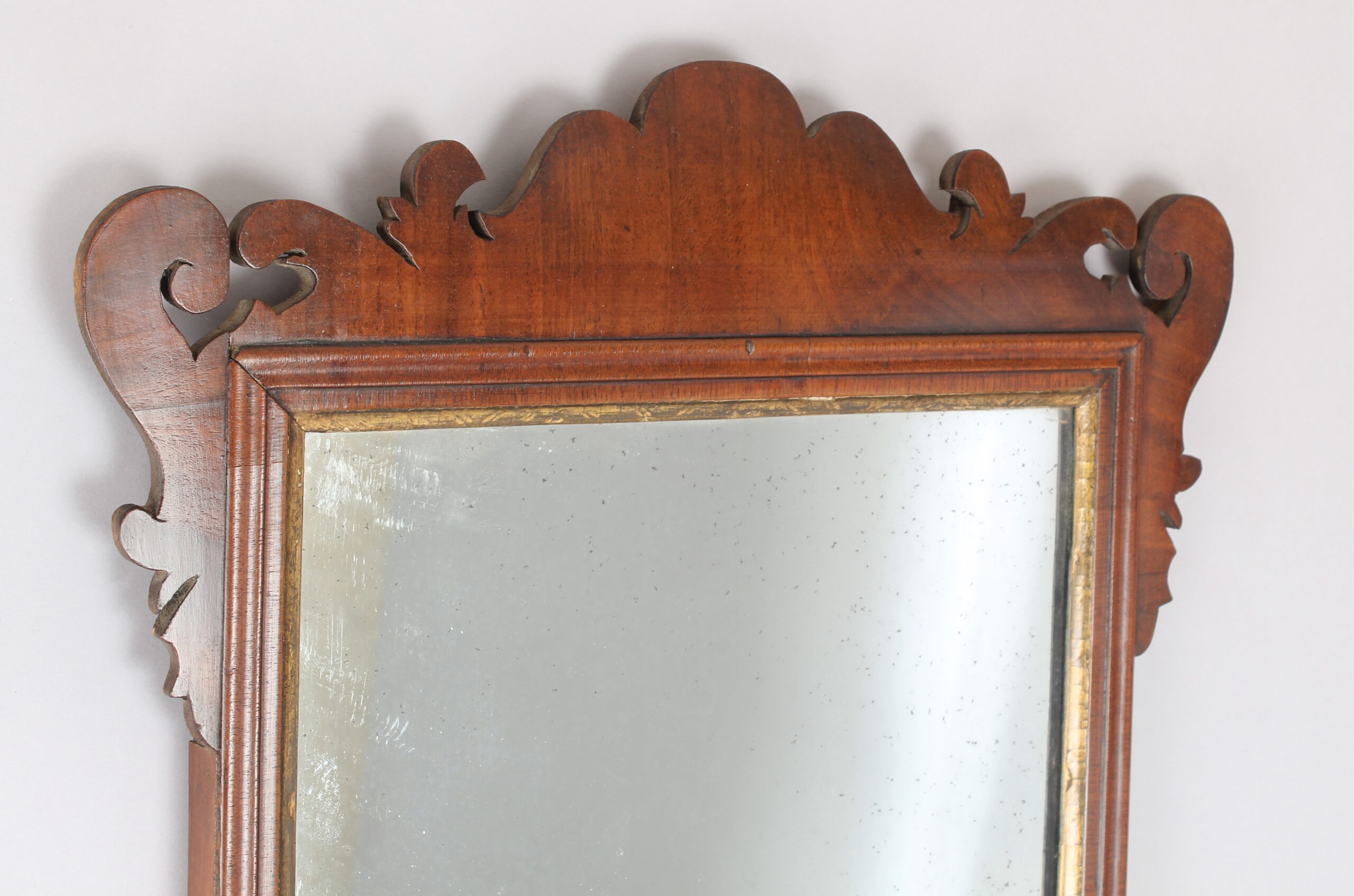 Mahogany fret-work mirror