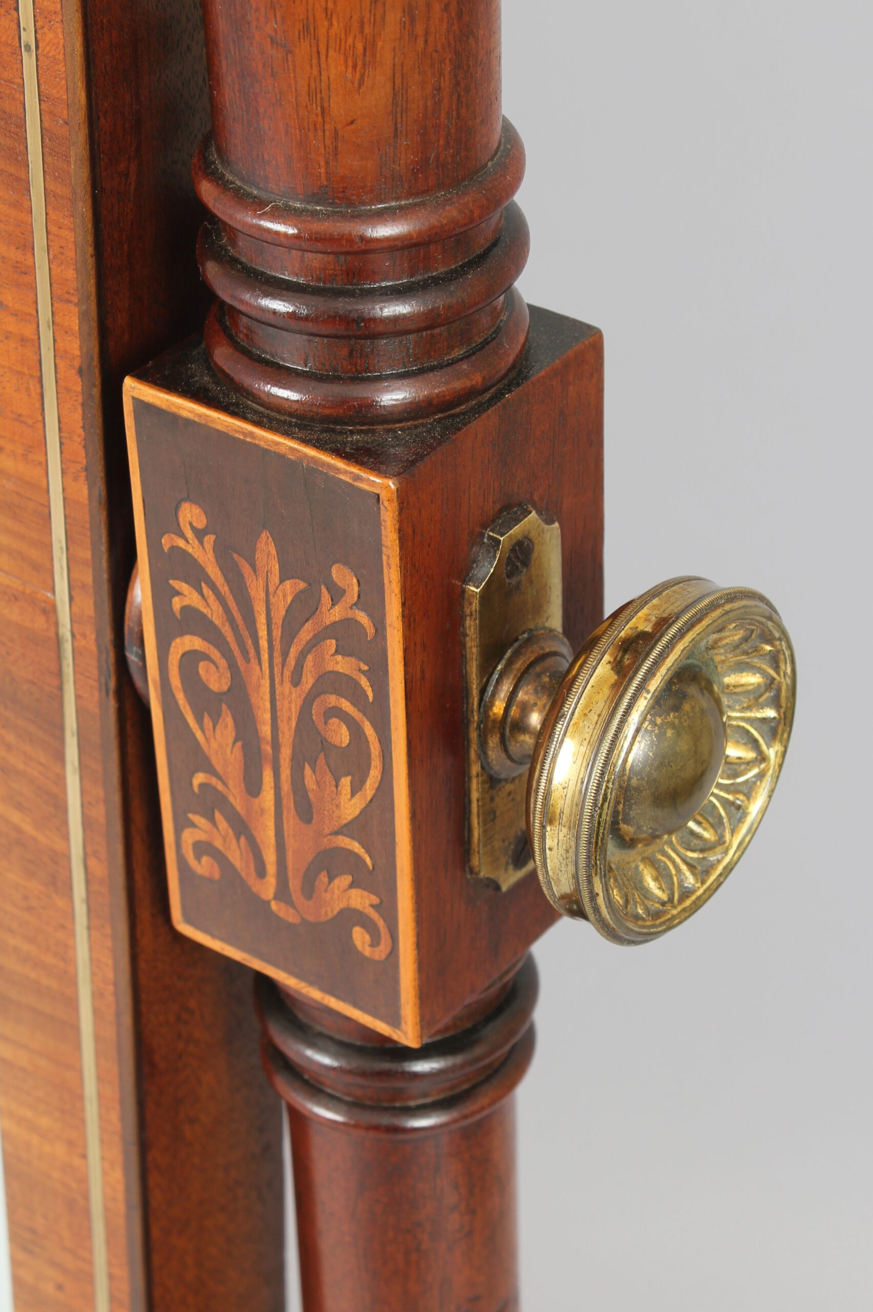 Good quality George IV period mahogany cheval dressing-mirror