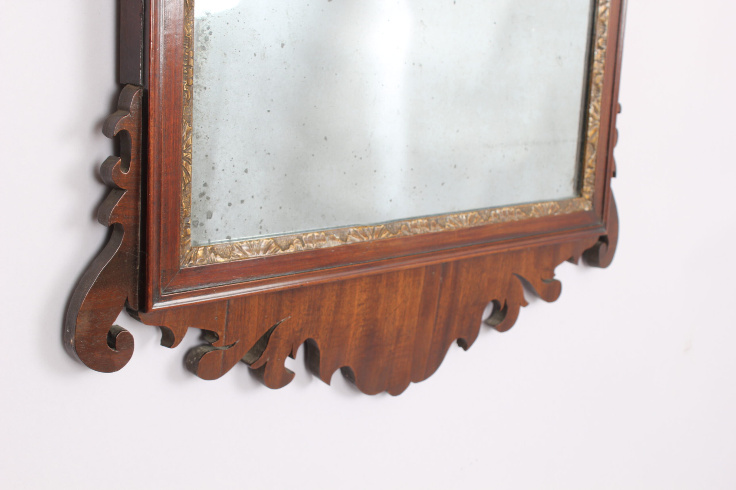 Mahogany fret-work mirror