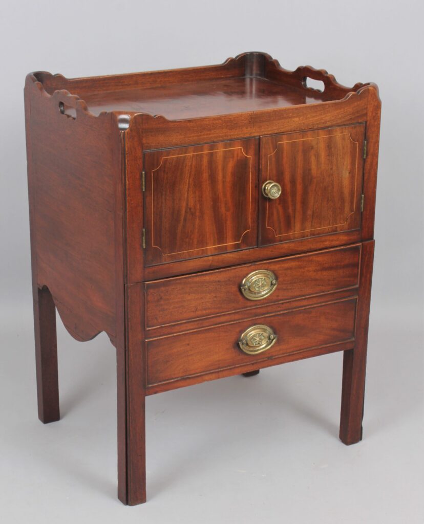 George III period mahogany night table